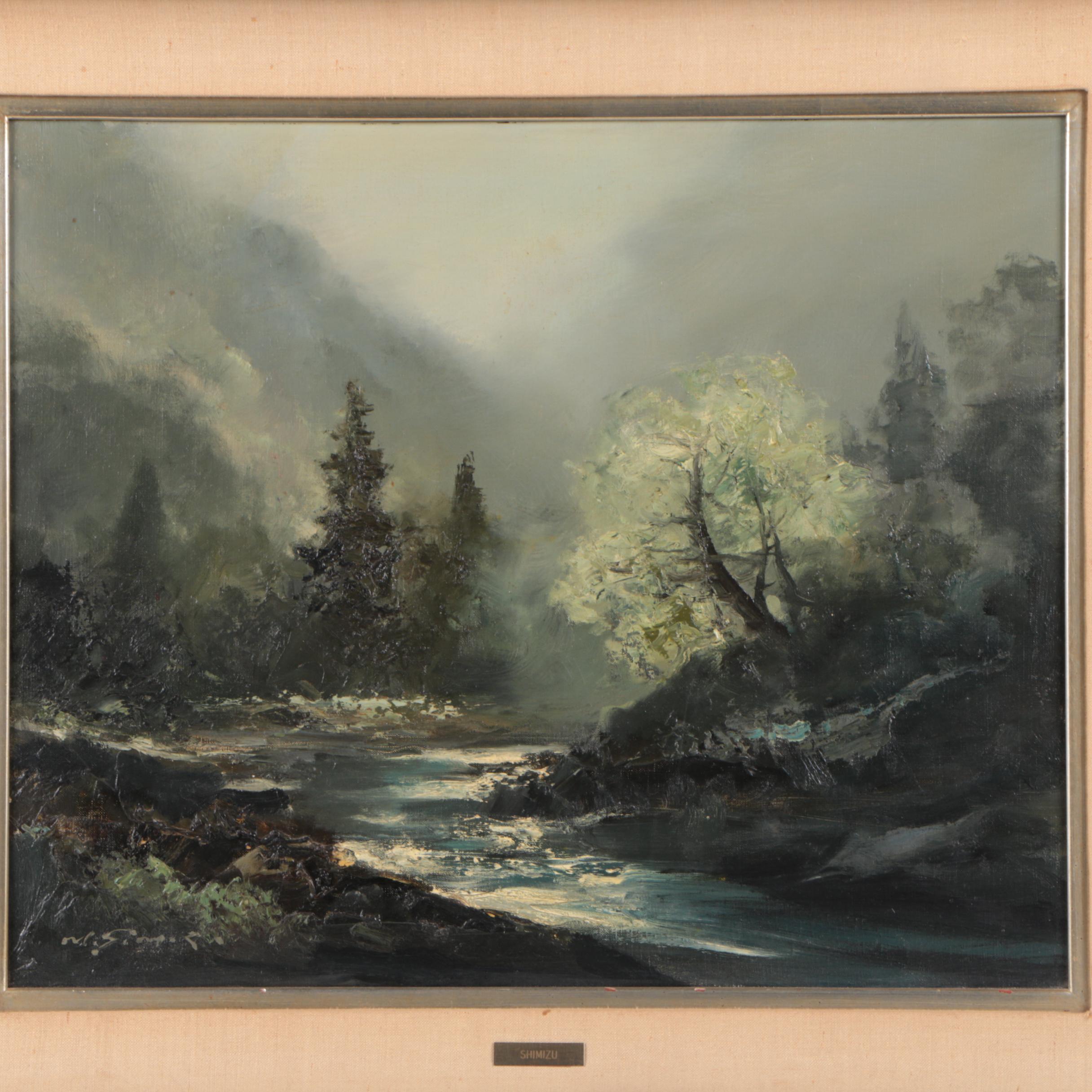 Mitsuzo Shimizu Oil on Canvas Landscape Painting