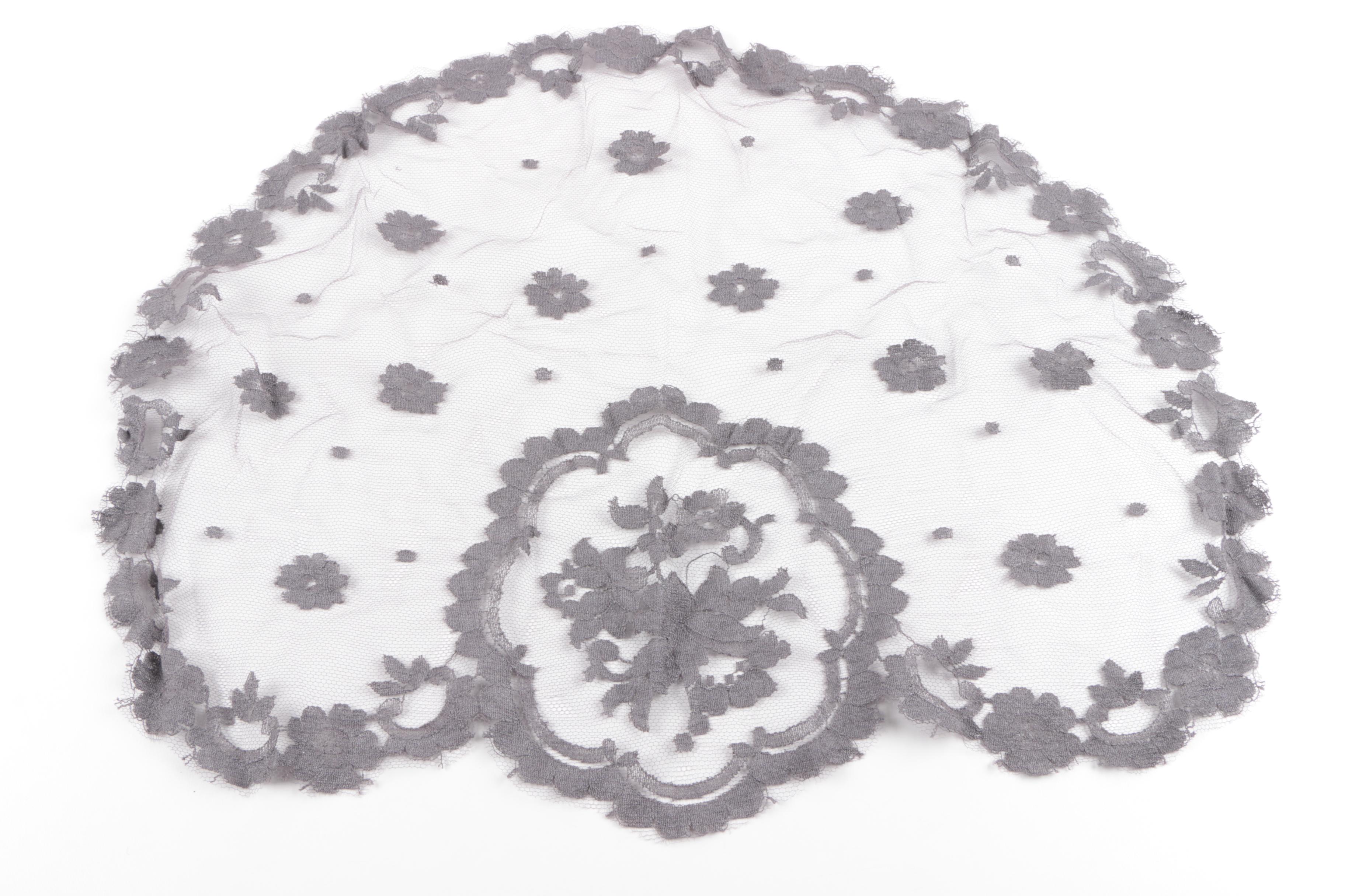 Vintage Bellestone Crocodile Handbag and Lace Mantilla