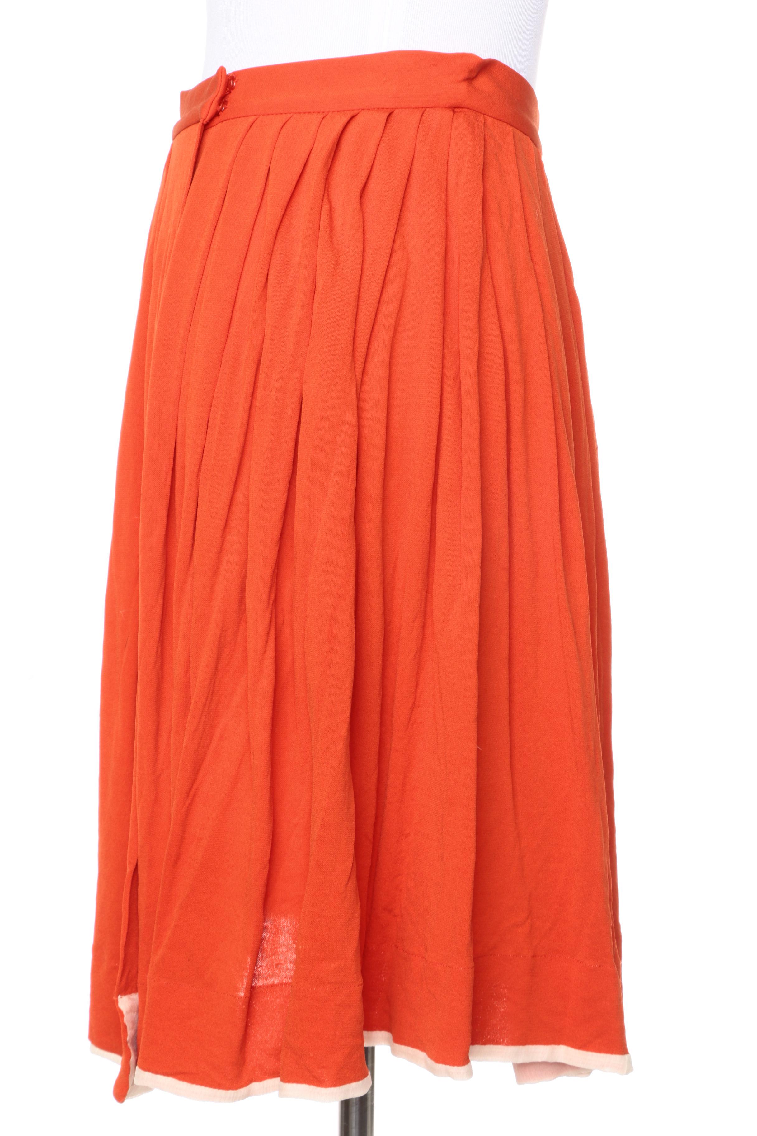 Prada Orange Wrap Skirt