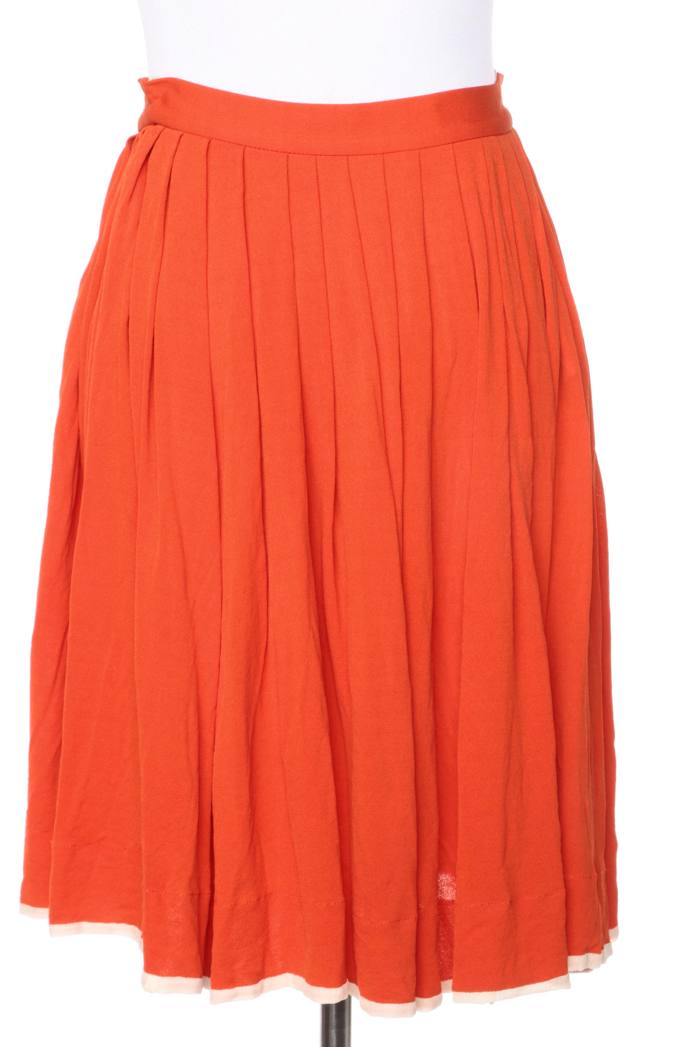 Prada Orange Wrap Skirt