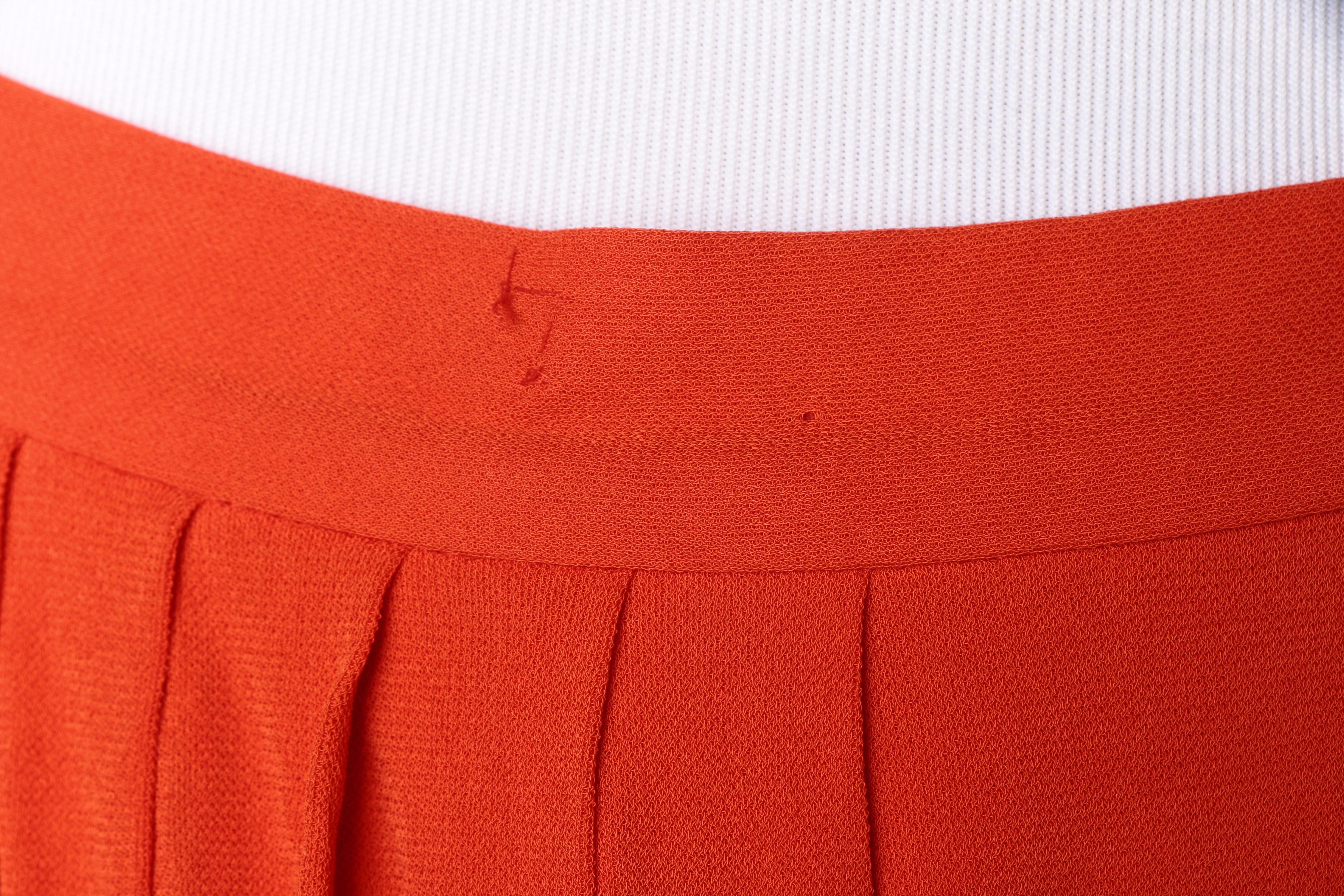 Prada Orange Wrap Skirt
