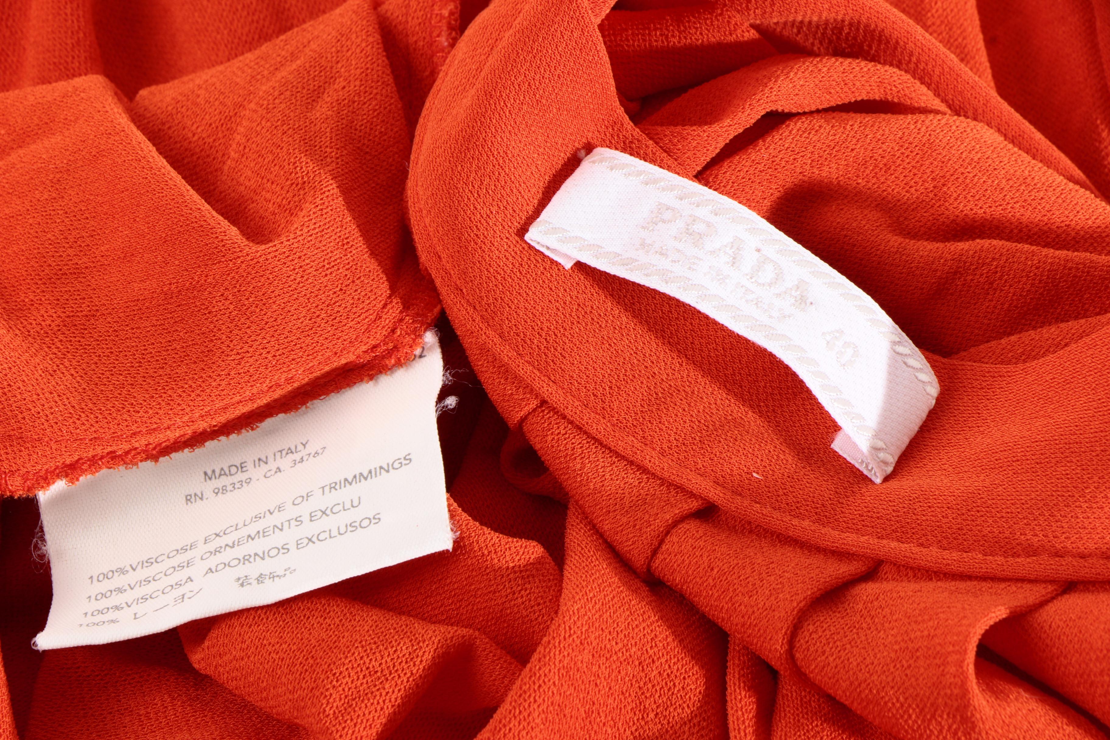 Prada Orange Wrap Skirt