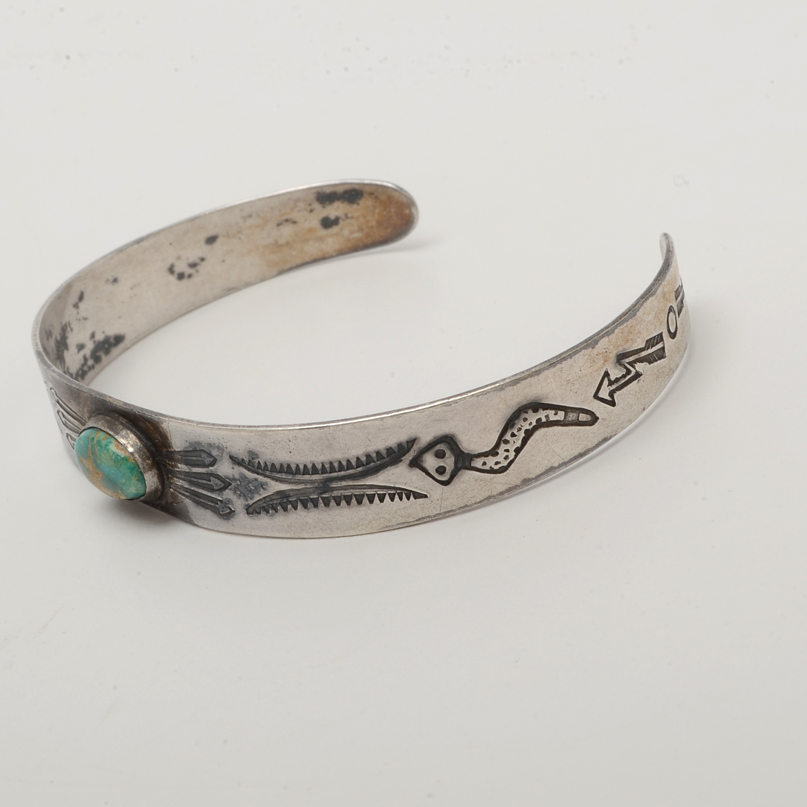 Two Coin Silver Southwestern Style Cuff Bracelets