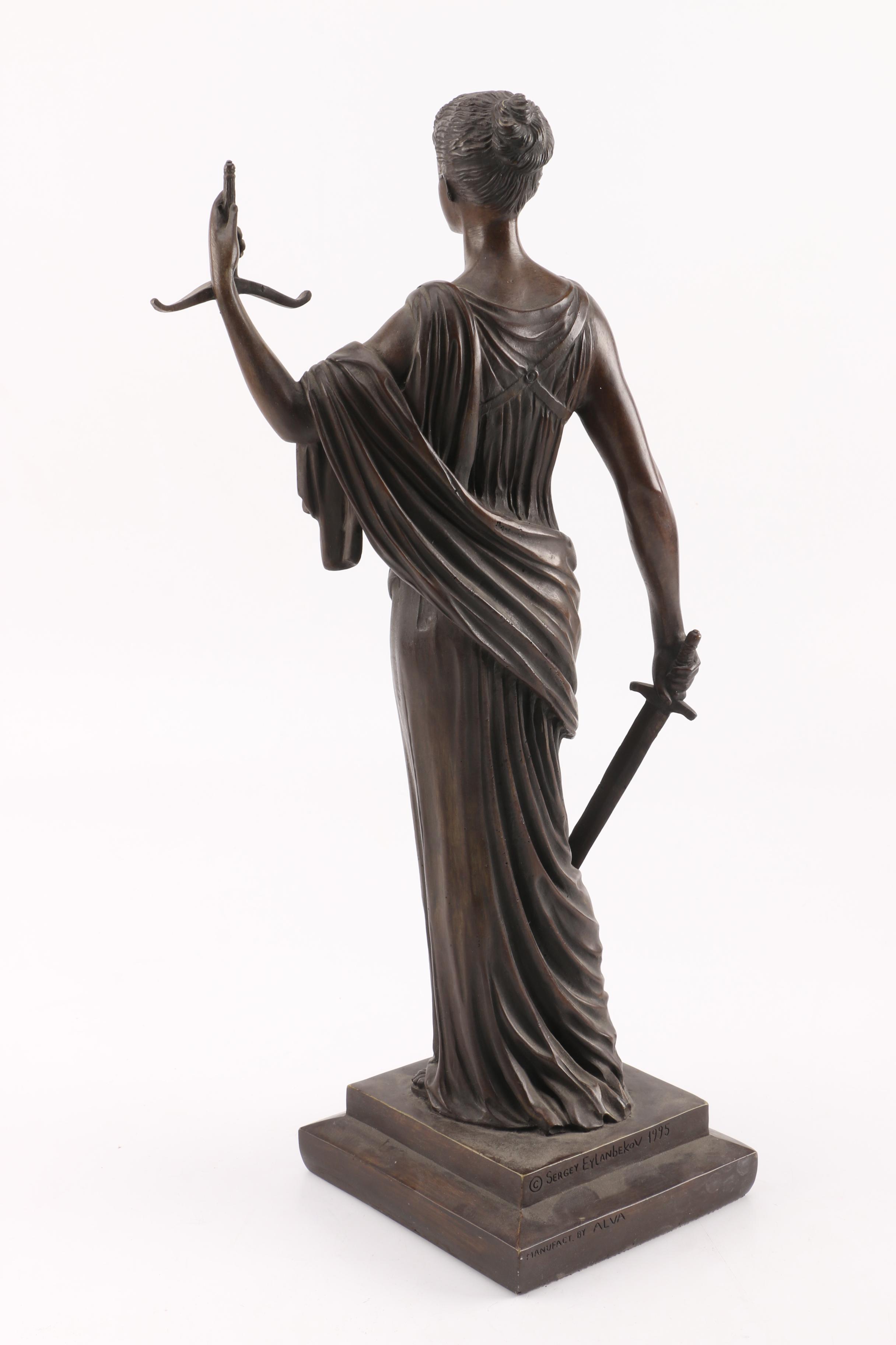 Bronze "Blind Justice" Figurine