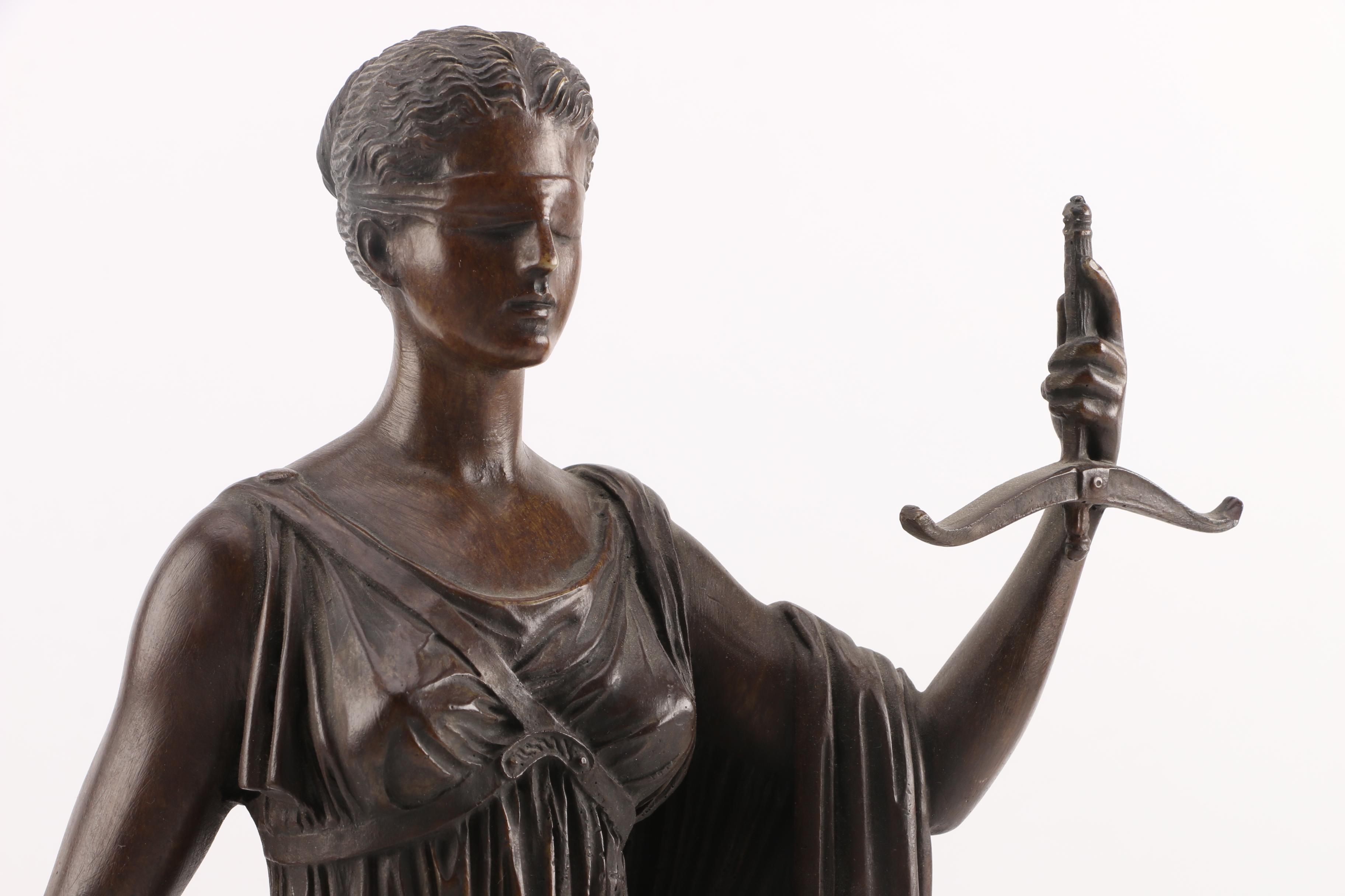 Bronze "Blind Justice" Figurine