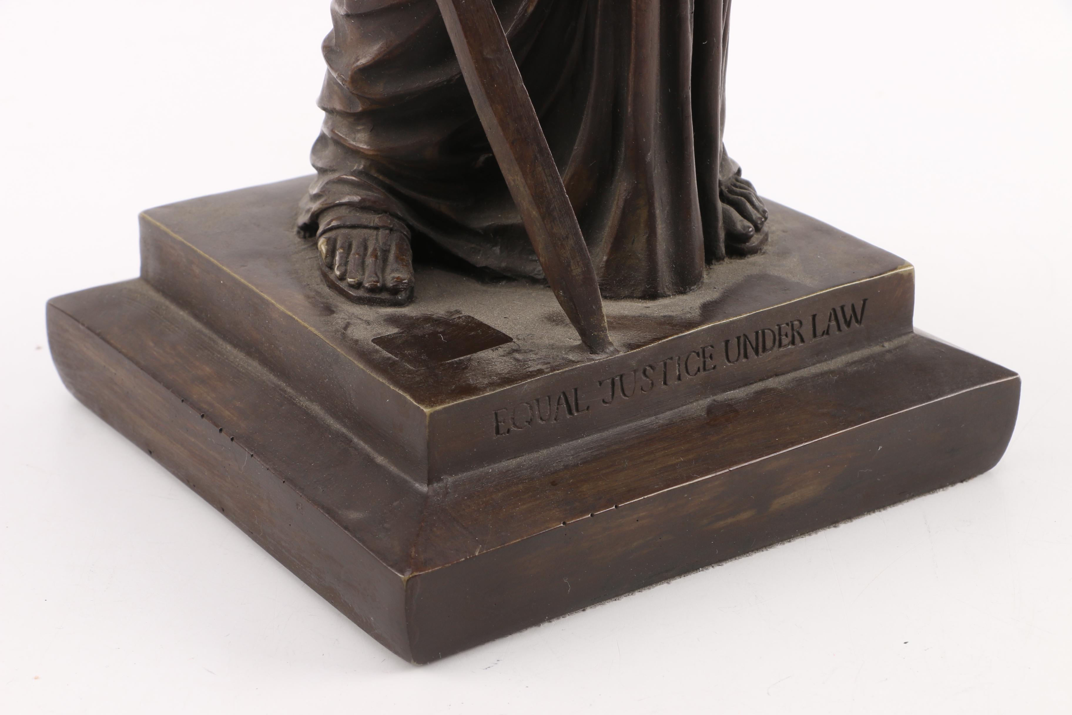 Bronze "Blind Justice" Figurine