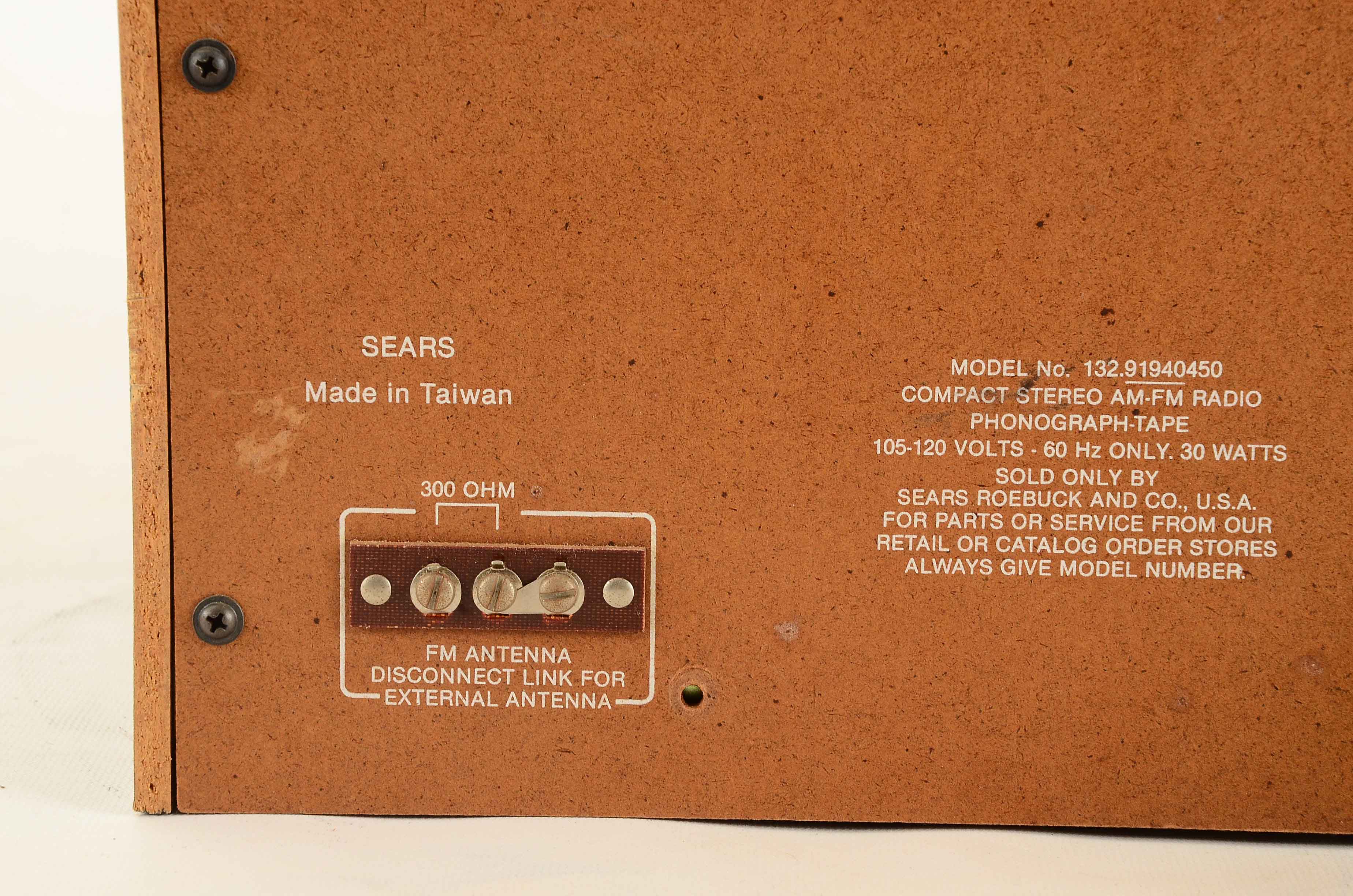 1984 Sears Roebuck SR AM/FM Stereo System