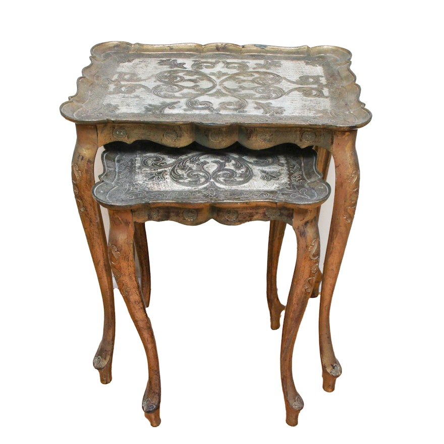 Pair of Florentine Style Nesting Tables