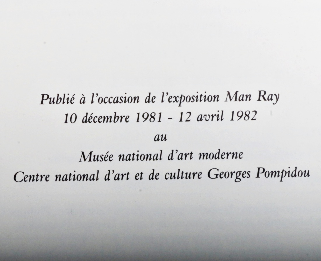 1985 Edition of "Man Ray Photographe" Edited by Philippe Sers