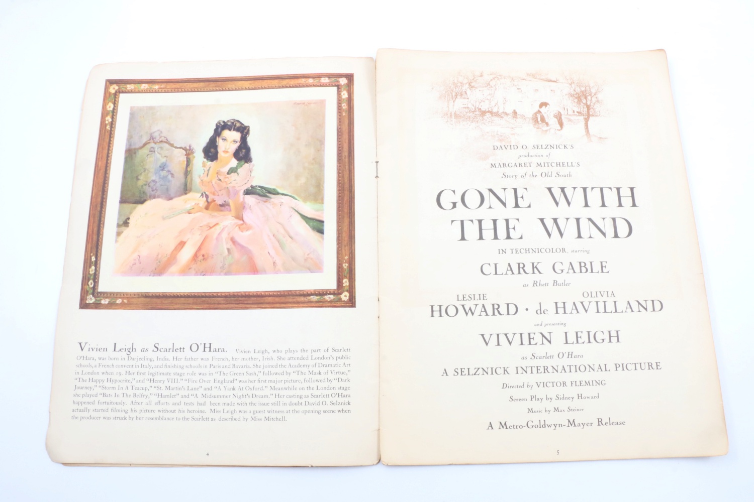 "Gone with The Wind" Promotional Movie Photograph and Theatre Program