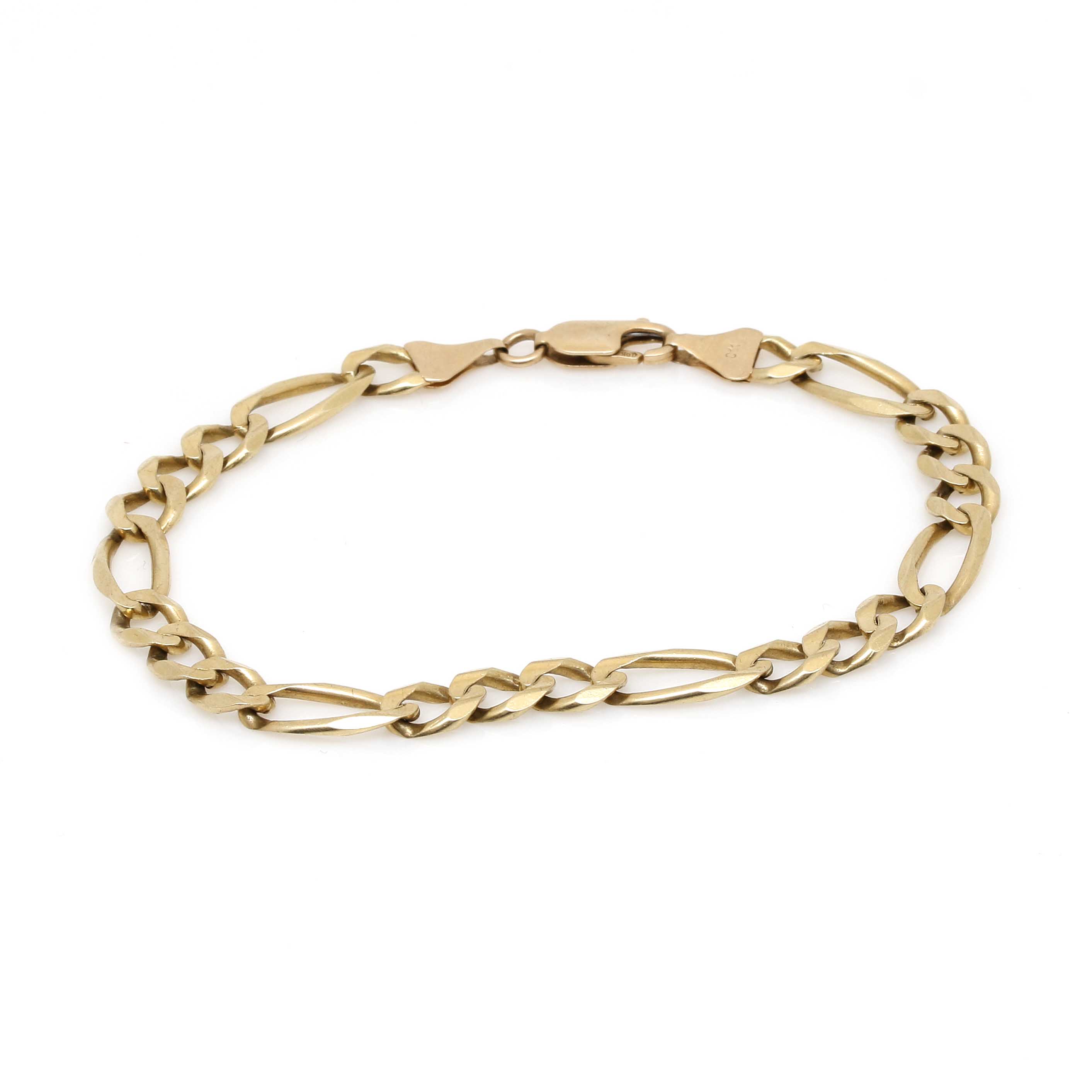 10K Yellow Gold Figaro Chain Bracelet