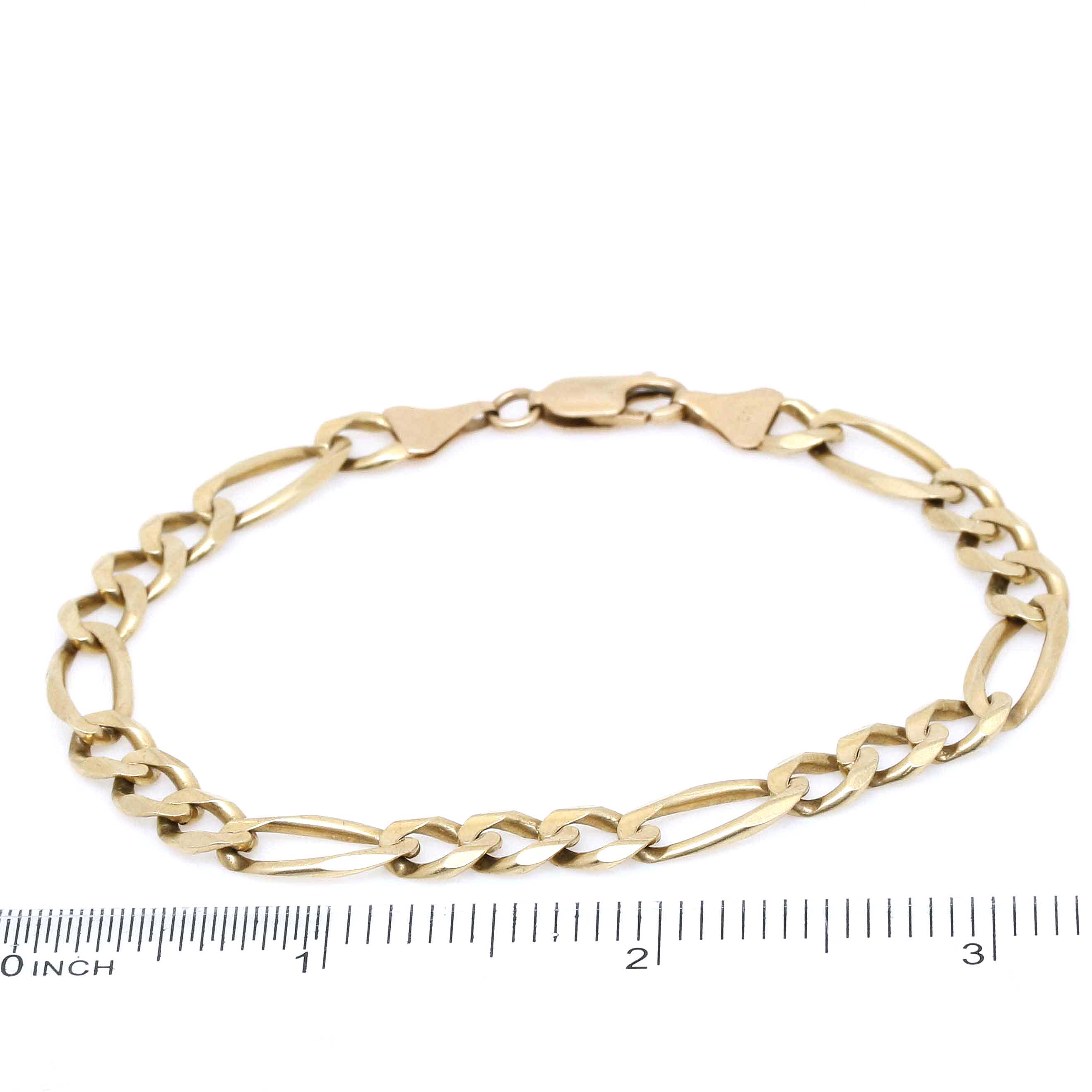 10K Yellow Gold Figaro Chain Bracelet