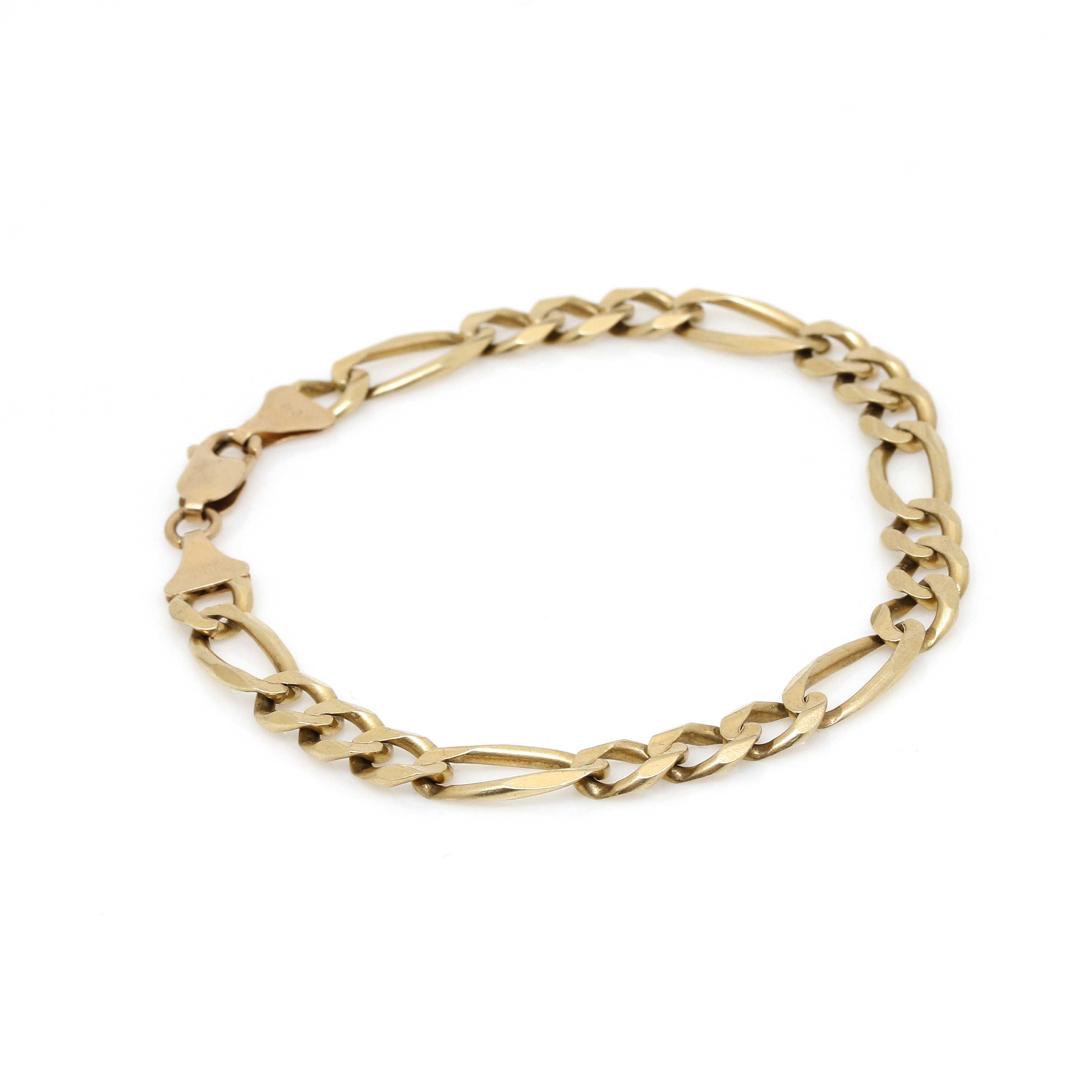 10K Yellow Gold Figaro Chain Bracelet