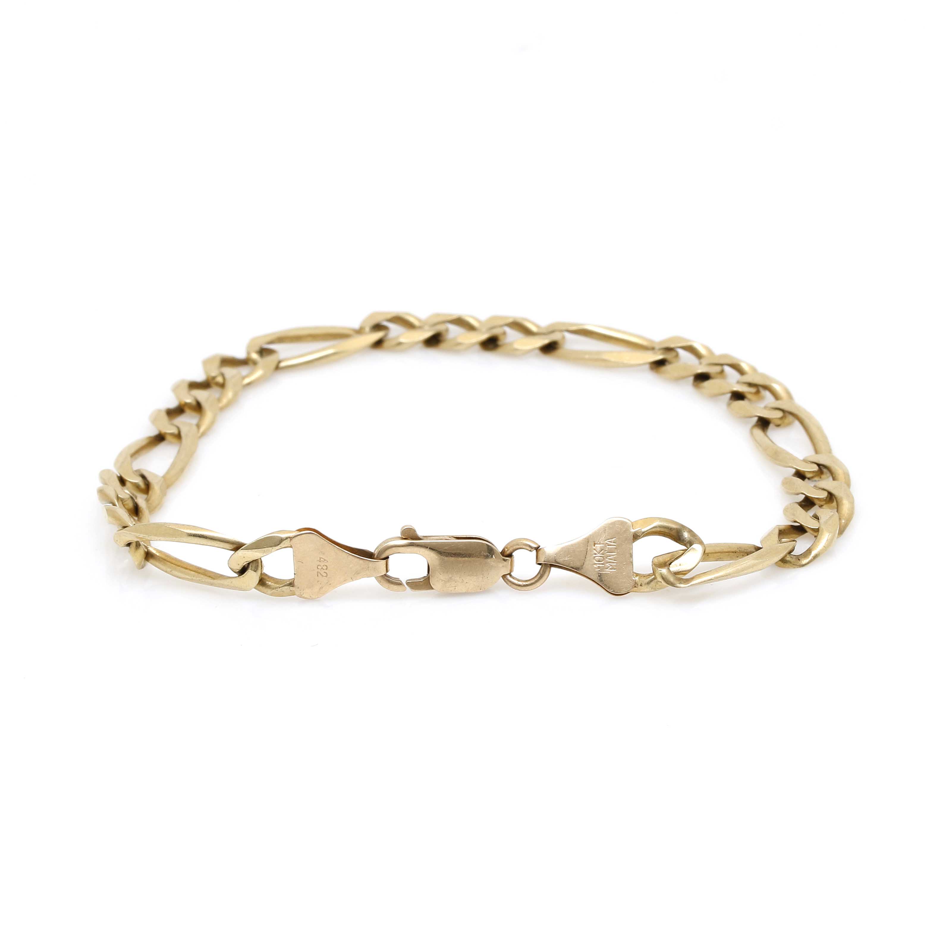 10K Yellow Gold Figaro Chain Bracelet