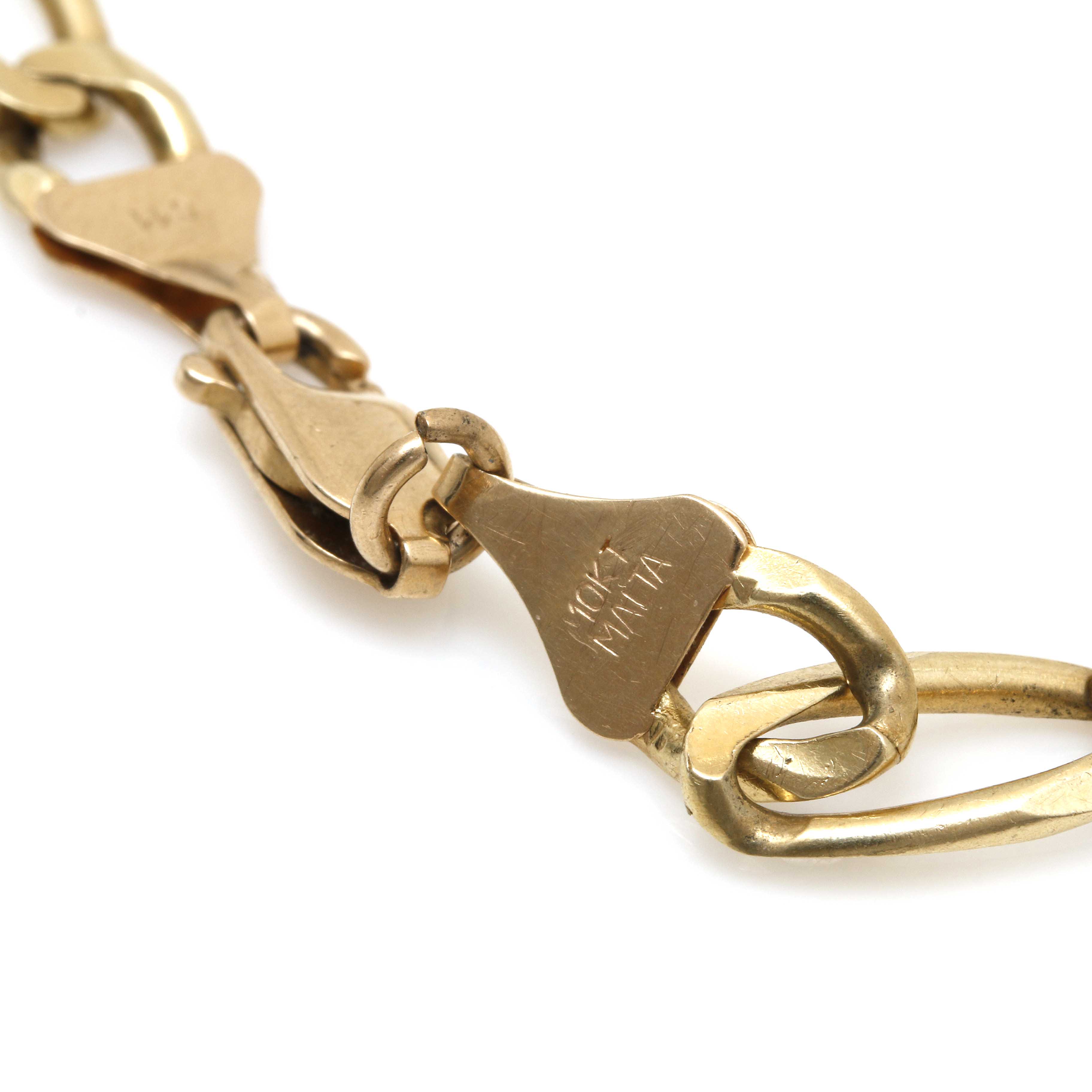 10K Yellow Gold Figaro Chain Bracelet