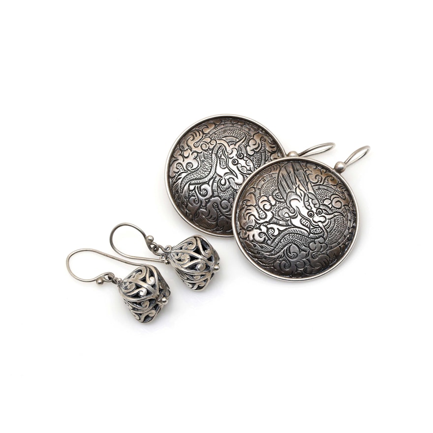 Sterling Silver Asian Inspired Earring Selection