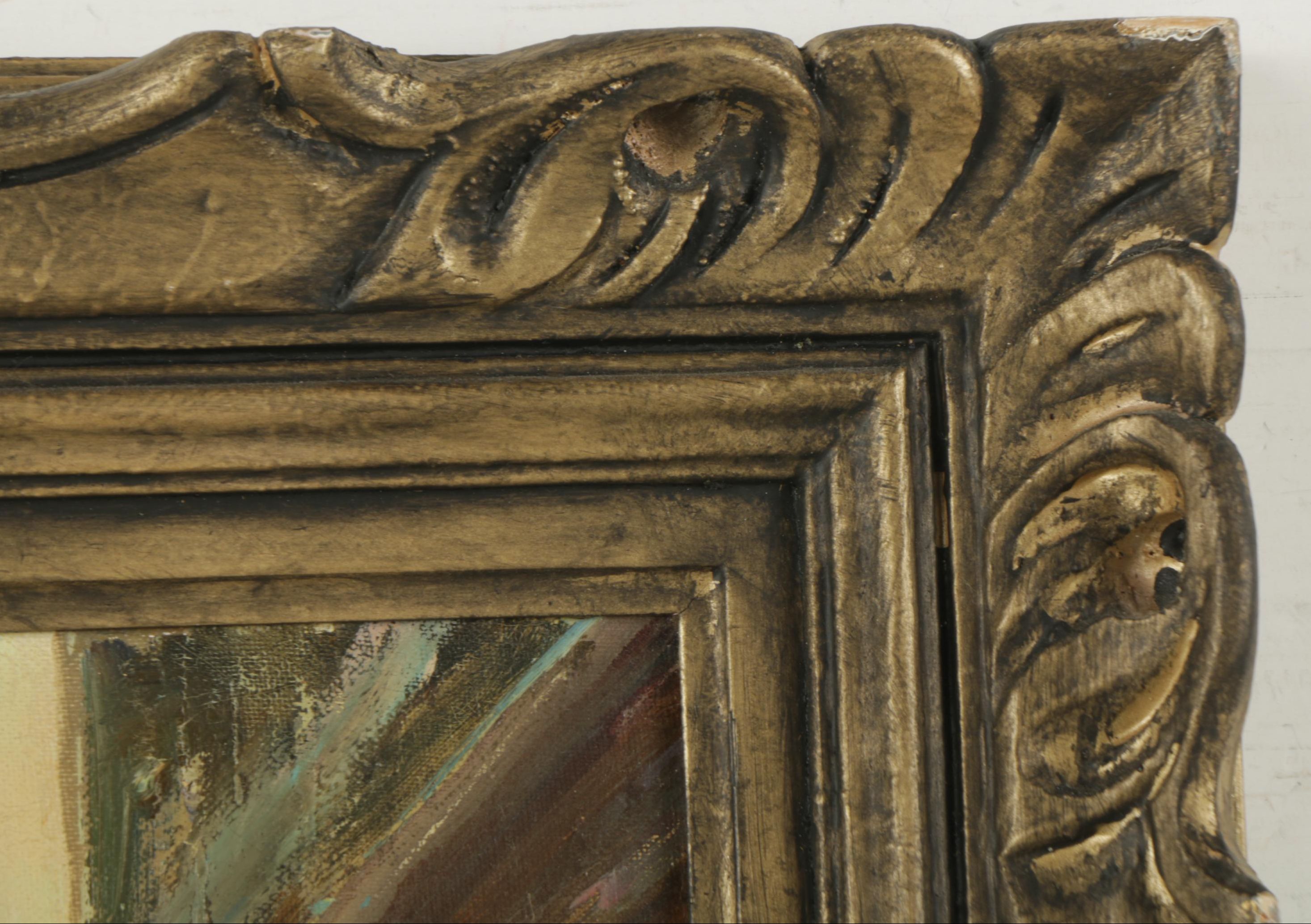 Henri Renard Oil Painting on Canvas of Paris Street Scene