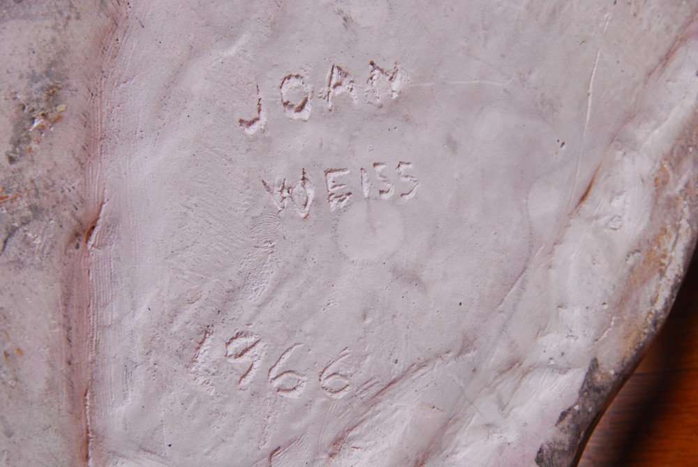 Joan Weiss 1966 Plaster Sculpture of a Man
