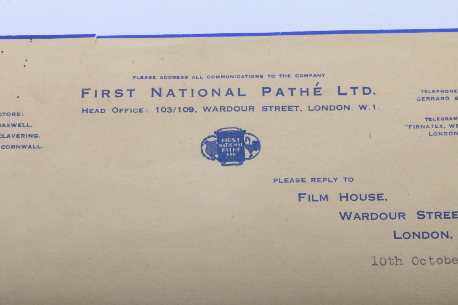 Large Collection of Early Film Photography from Huntly Carter Archives