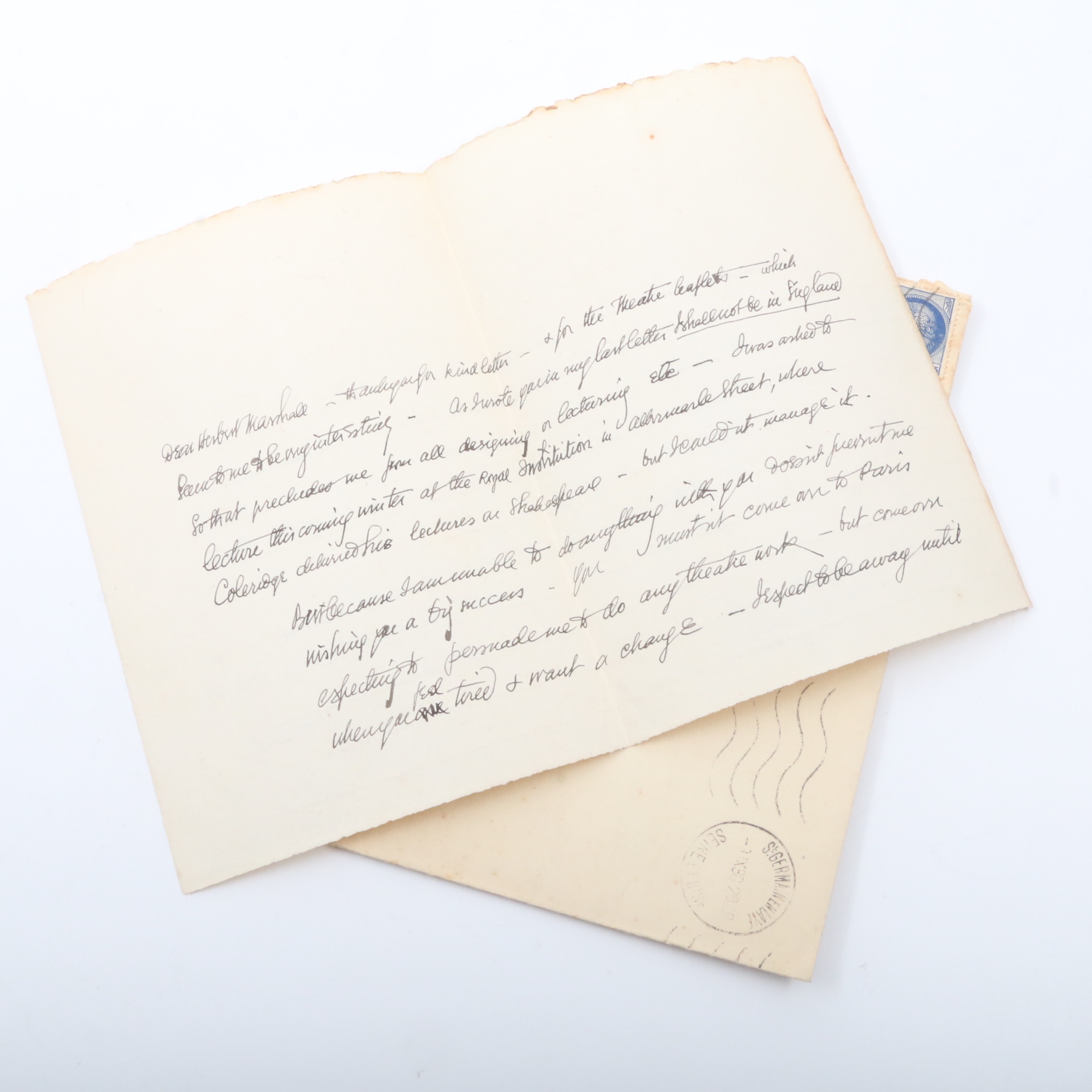 1916 First French Edition of "De l'Art du Théatre" by Edward G. Craig