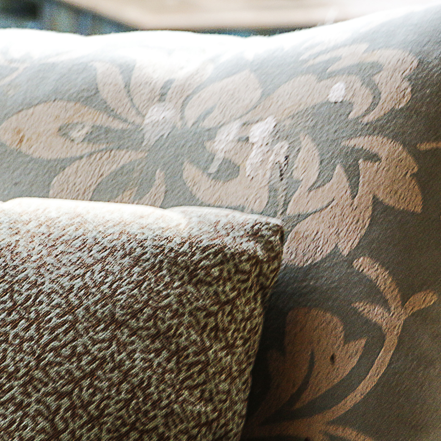 Pair of Oversized Wicker Patio Chairs with Cushions