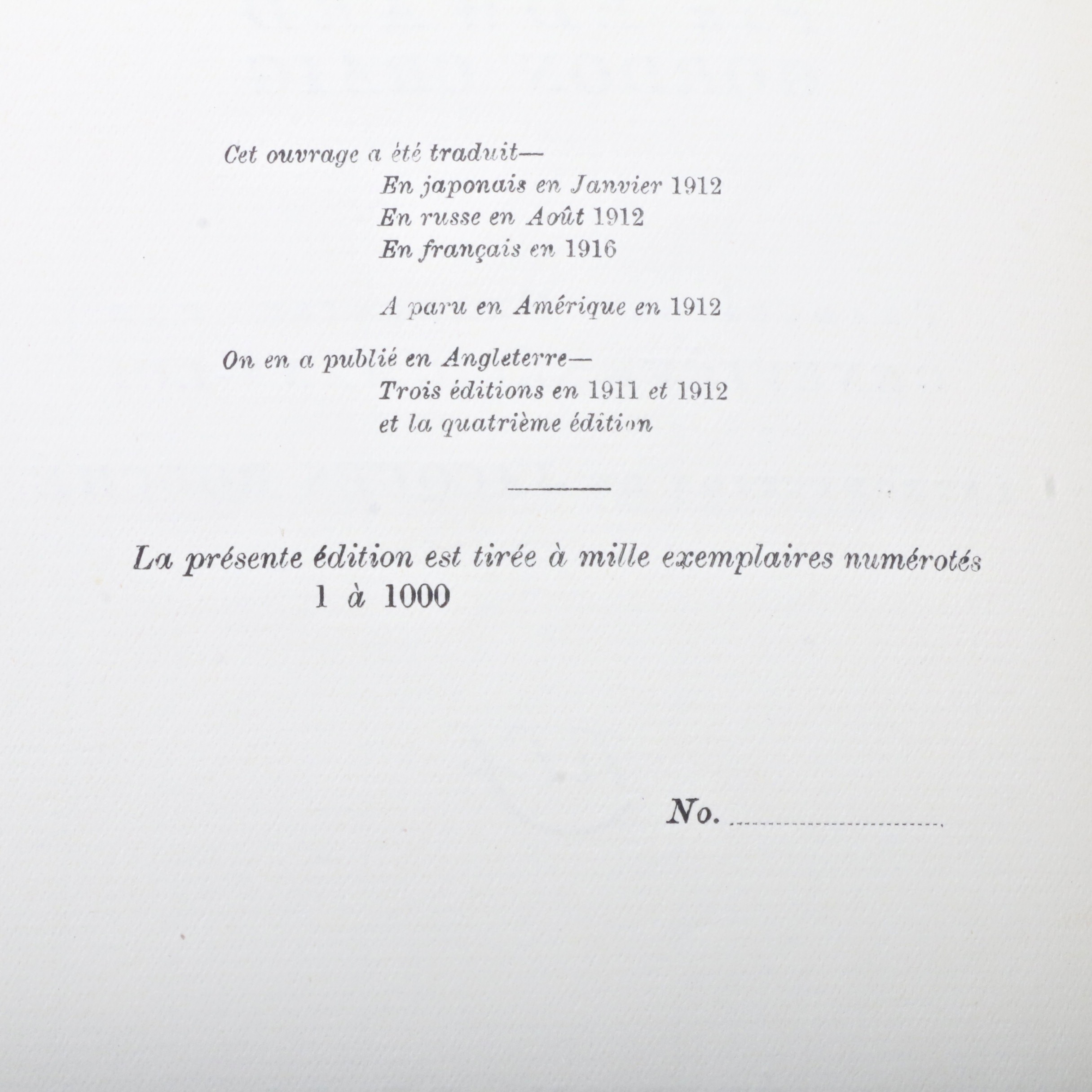 1916 First French Edition of "De l'Art du Théatre" by Edward G. Craig