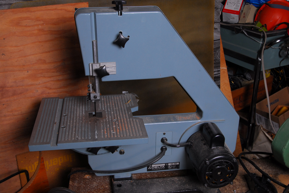 Baldor Grinder Buffer, Dremel Multi-Purpose Tool, and Delta Band Saw