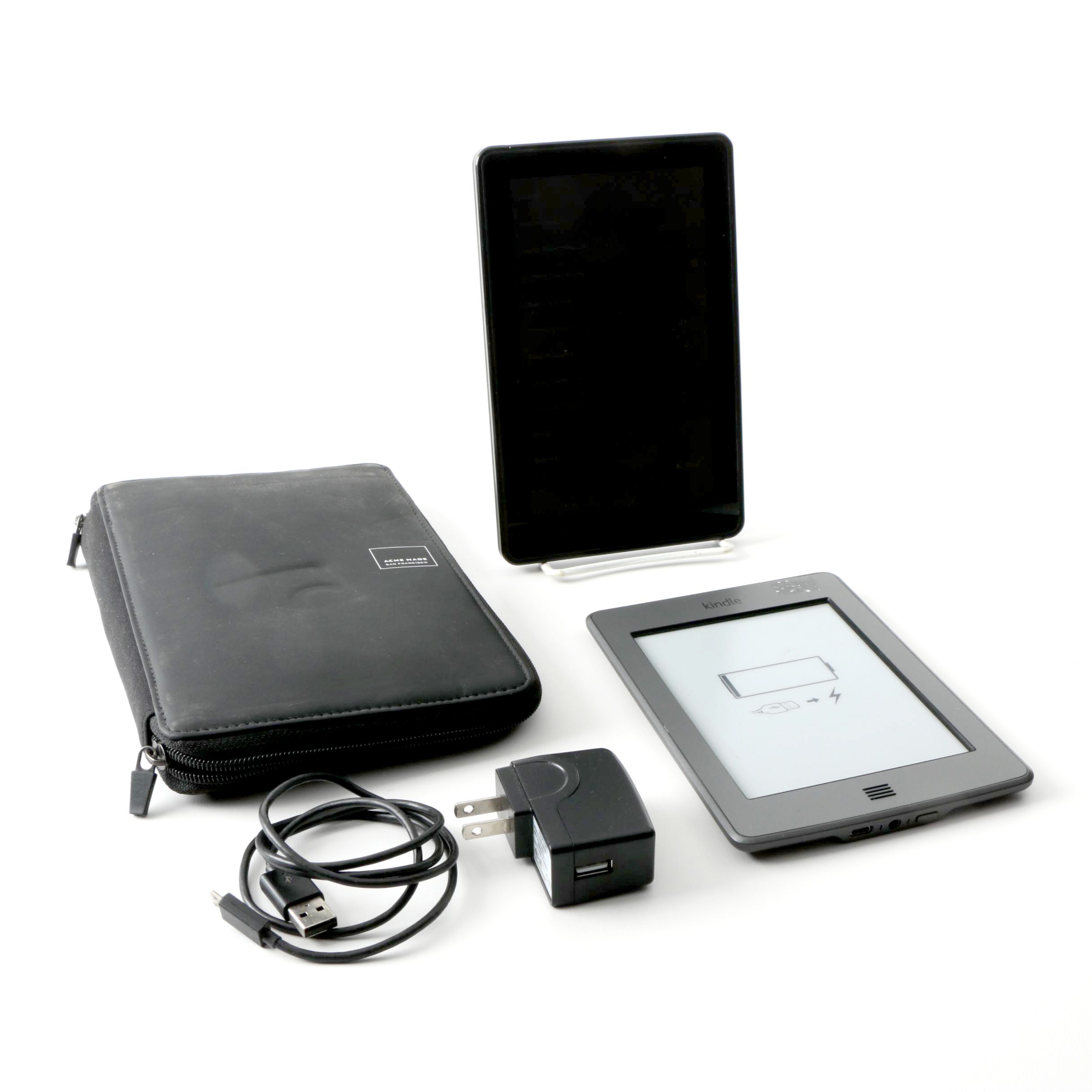 Amazon Kindle "Fire" And "Nook" Tablet and Book Reader with Case and Power Cord