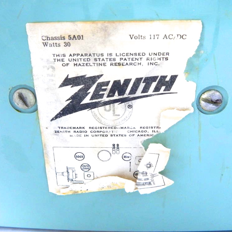 Vintage Zenith Long Distance Radio S-23660