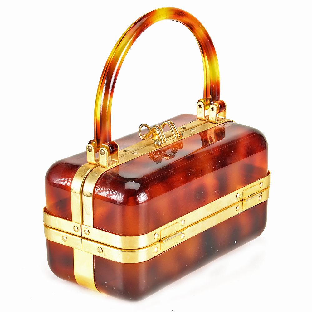 Vintage French Lucite Box Purse