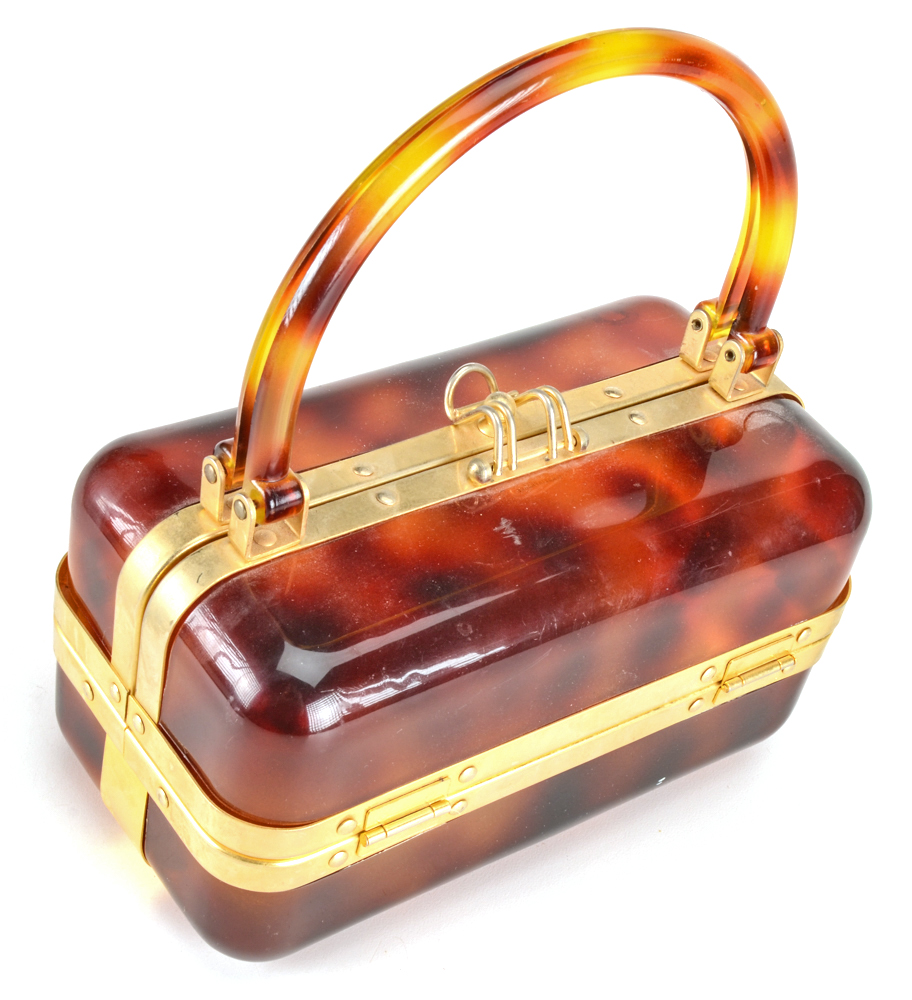 Vintage French Lucite Box Purse