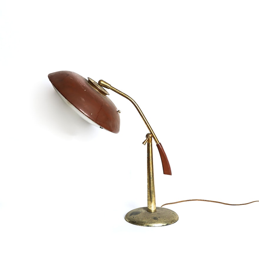 Mid Century Modern Flying Saucer Desk Lamp by Gerald Thurston for Lightolier