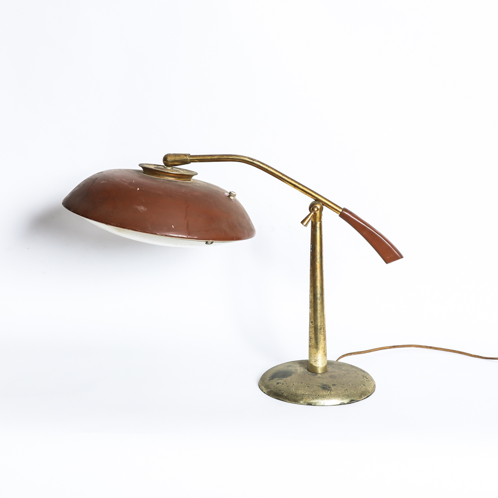 Mid Century Modern Flying Saucer Desk Lamp by Gerald Thurston for Lightolier