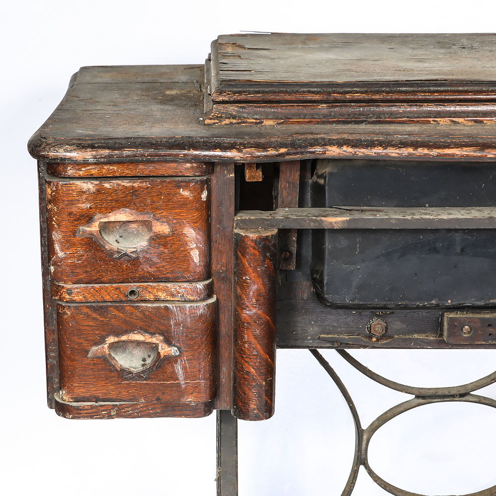 Antique "New Home" Sewing Machine with Cabinet