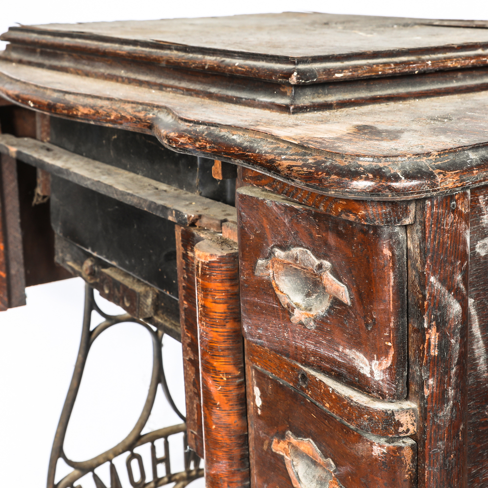 Antique "New Home" Sewing Machine with Cabinet