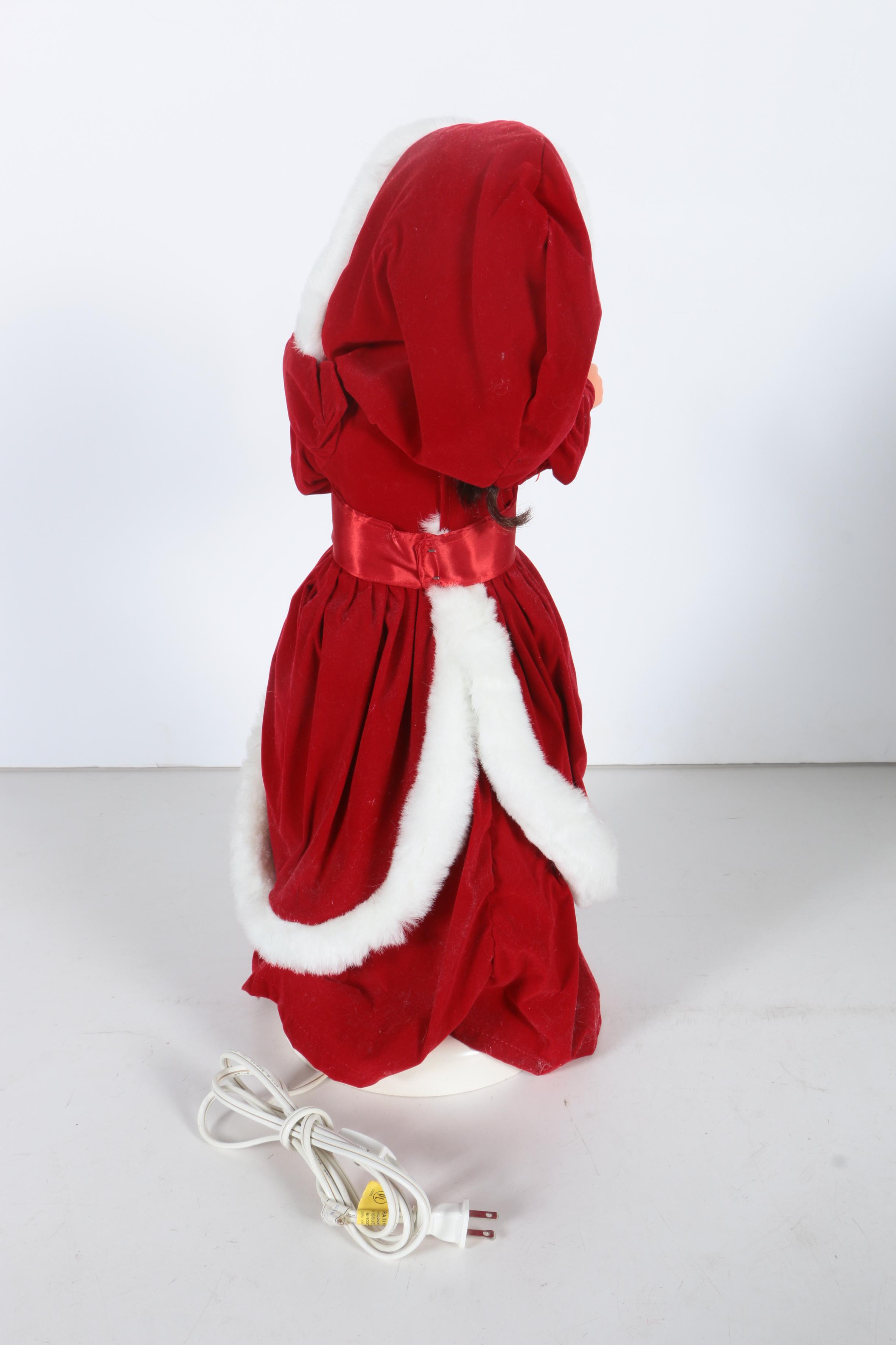 Rennoc and Santa's Best Animated Christmas Dolls and Wooden Folk Art Snowman