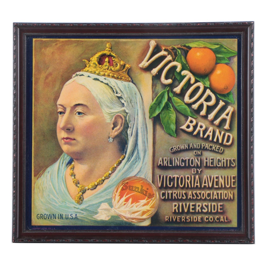 Offset Lithograph of Advertisement for Victoria Oranges