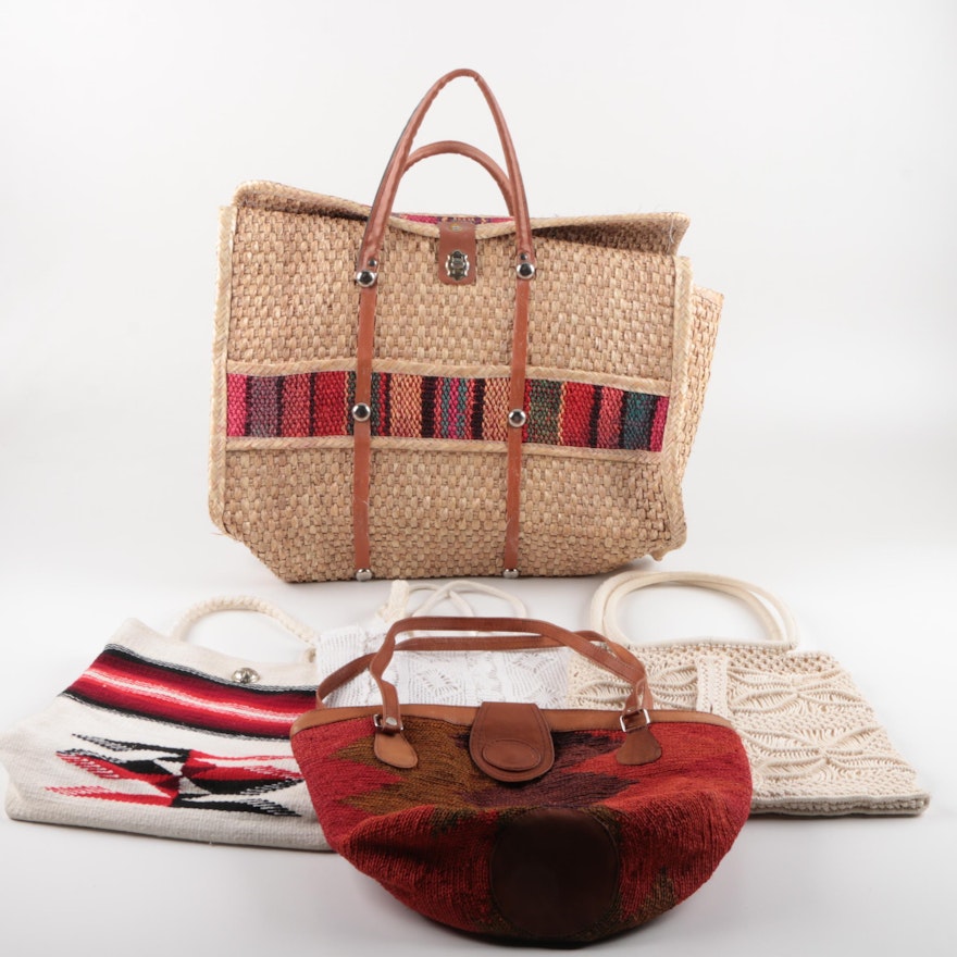 Woven and Macrame Handbags