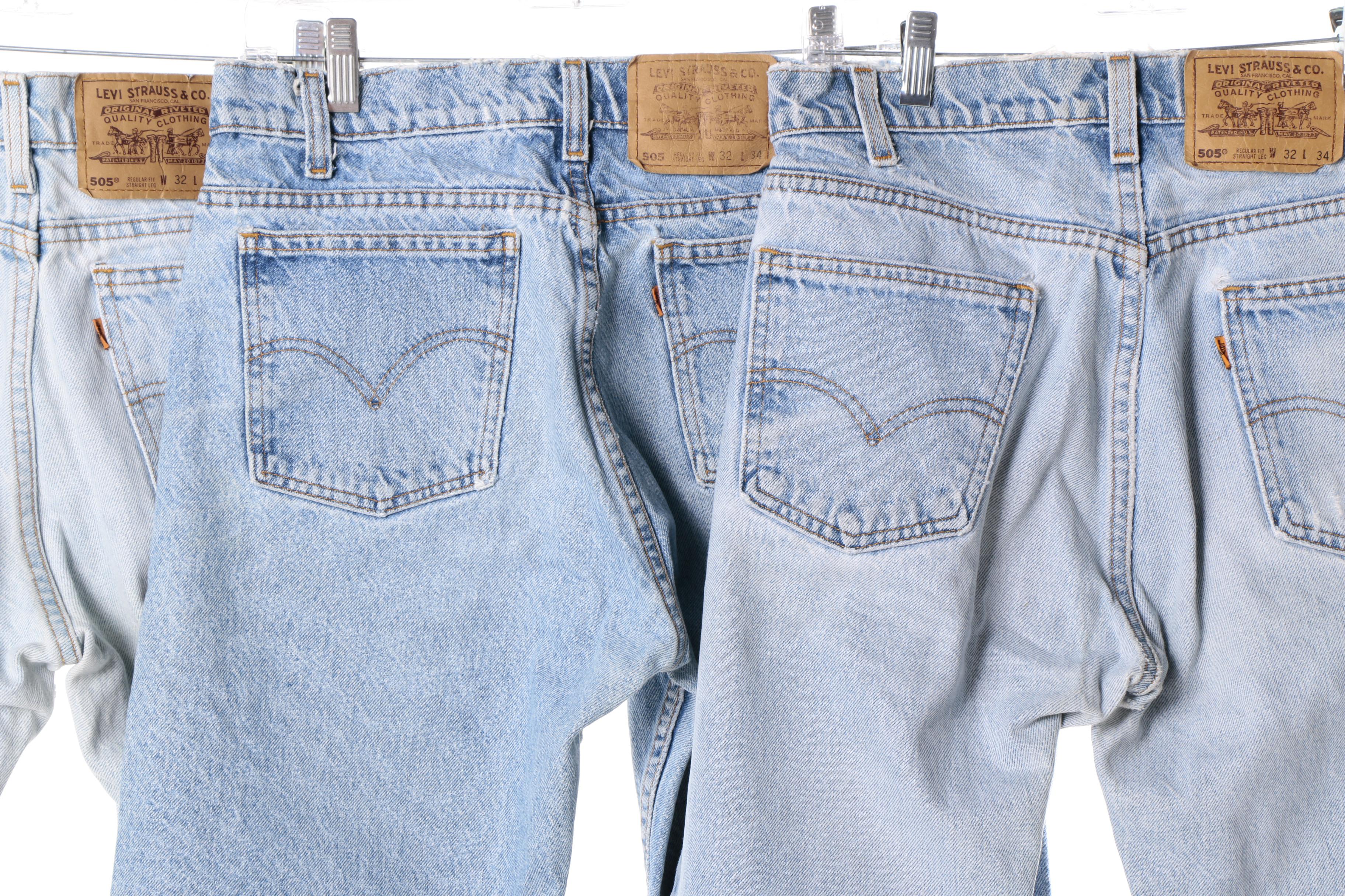 Vintage Orange Tab Levi's 505 Jeans