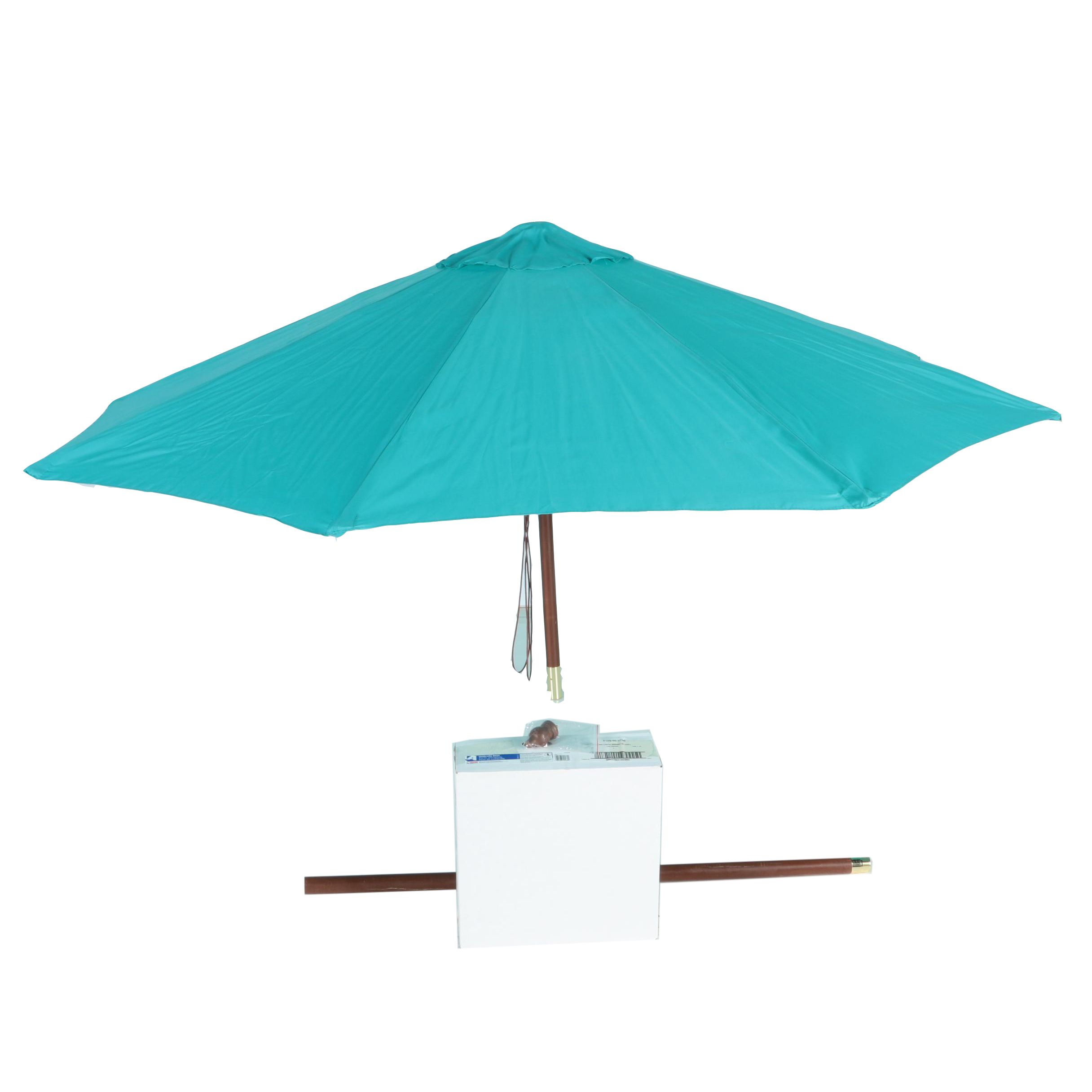 Teal Patio Umbrella with Stand EBTH
