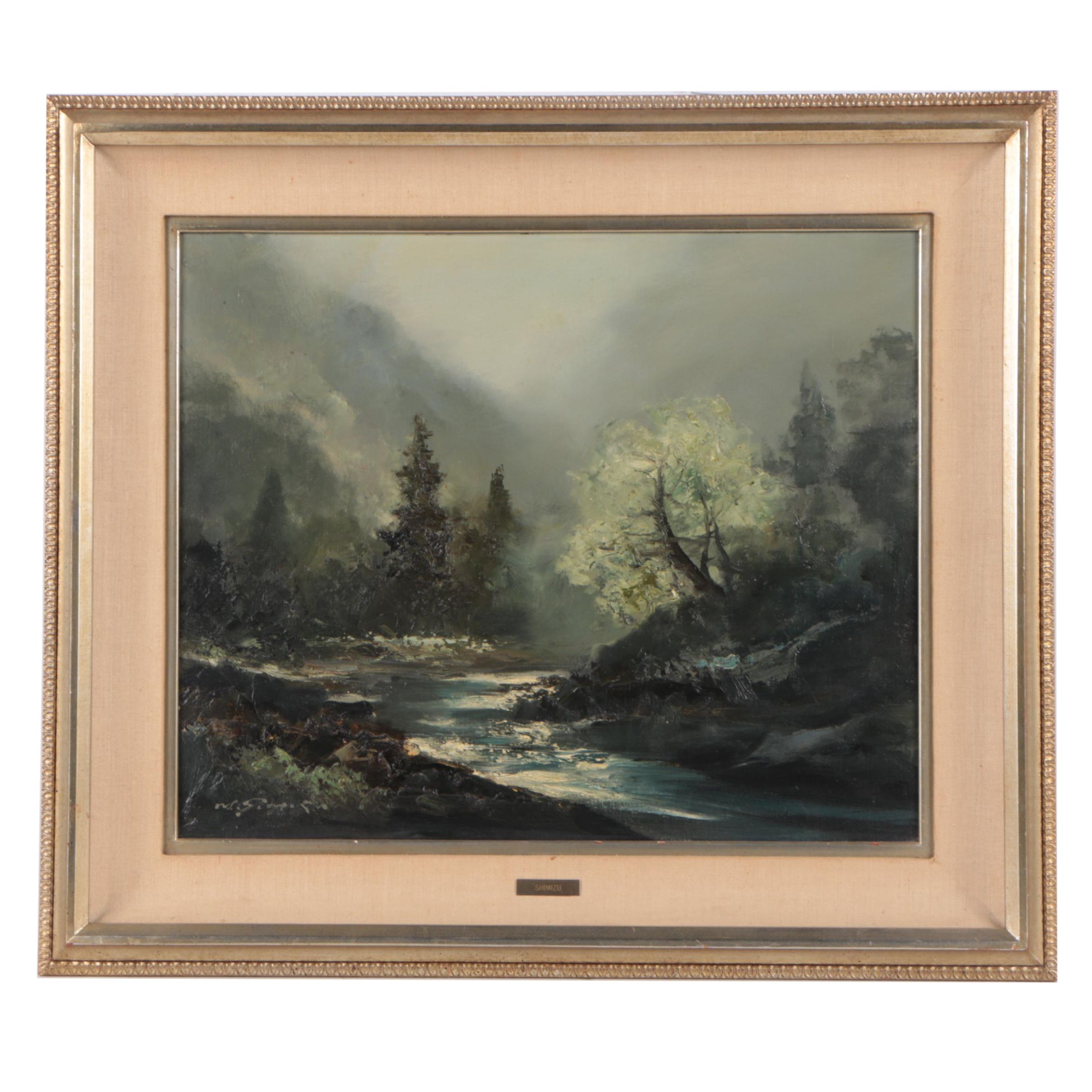 Mitsuzo Shimizu Oil on Canvas Landscape Painting