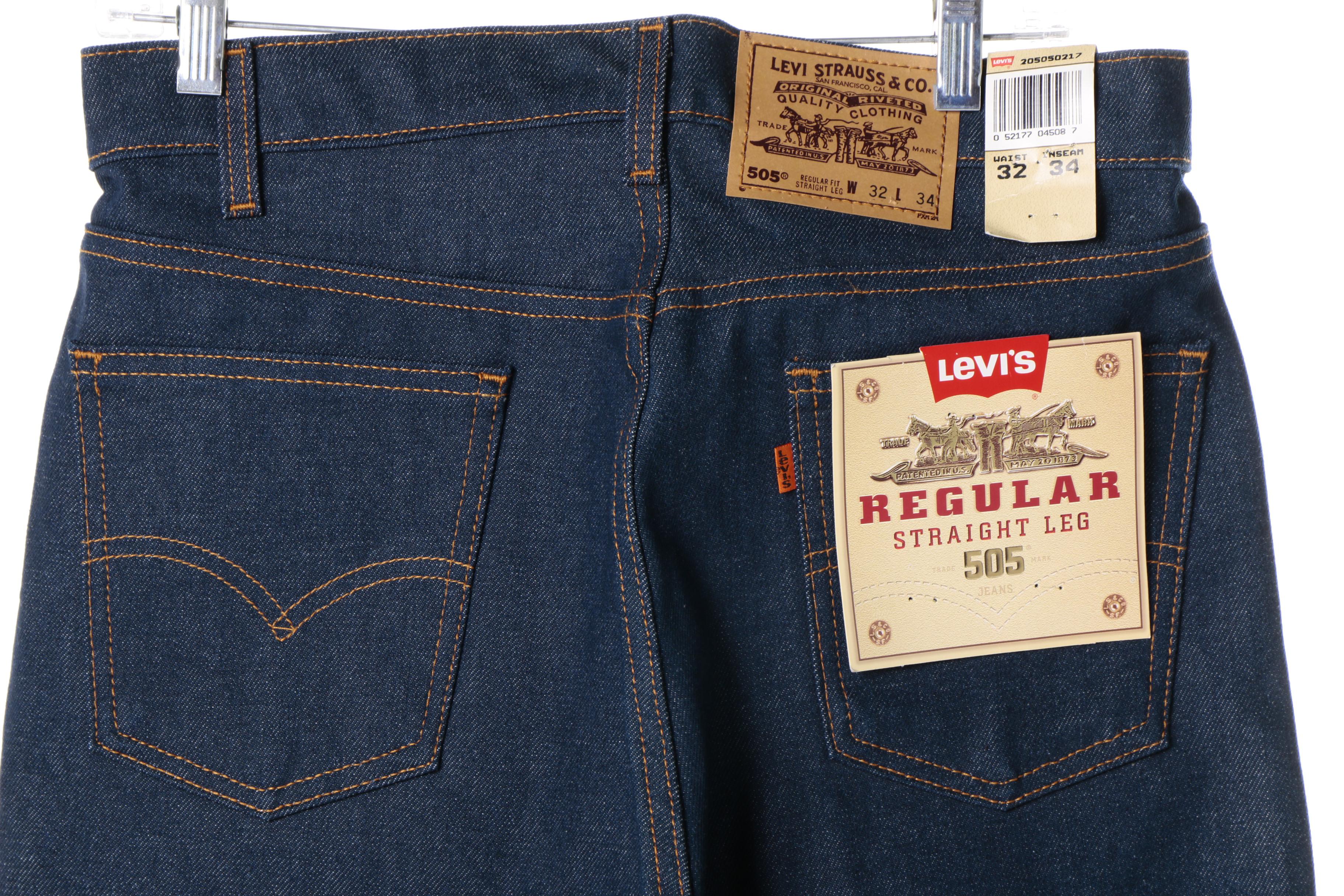 Circa 1980s Vintage Orange Tab Levi's 505 Jeans