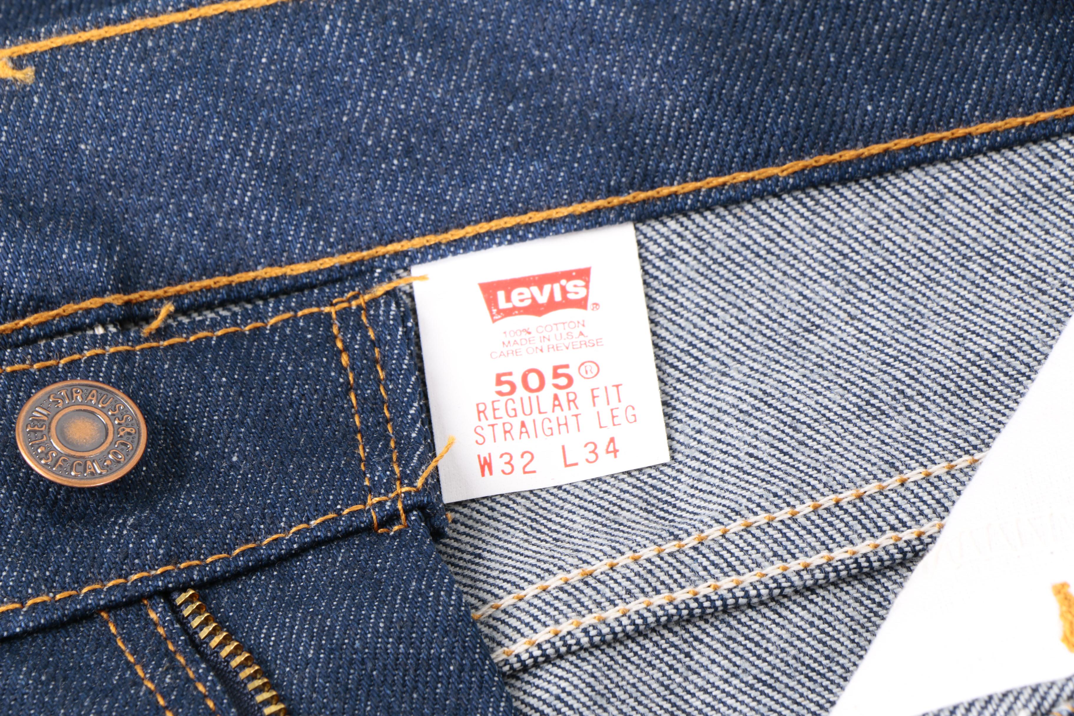 Circa 1980s Vintage Orange Tab Levi's 505 Jeans