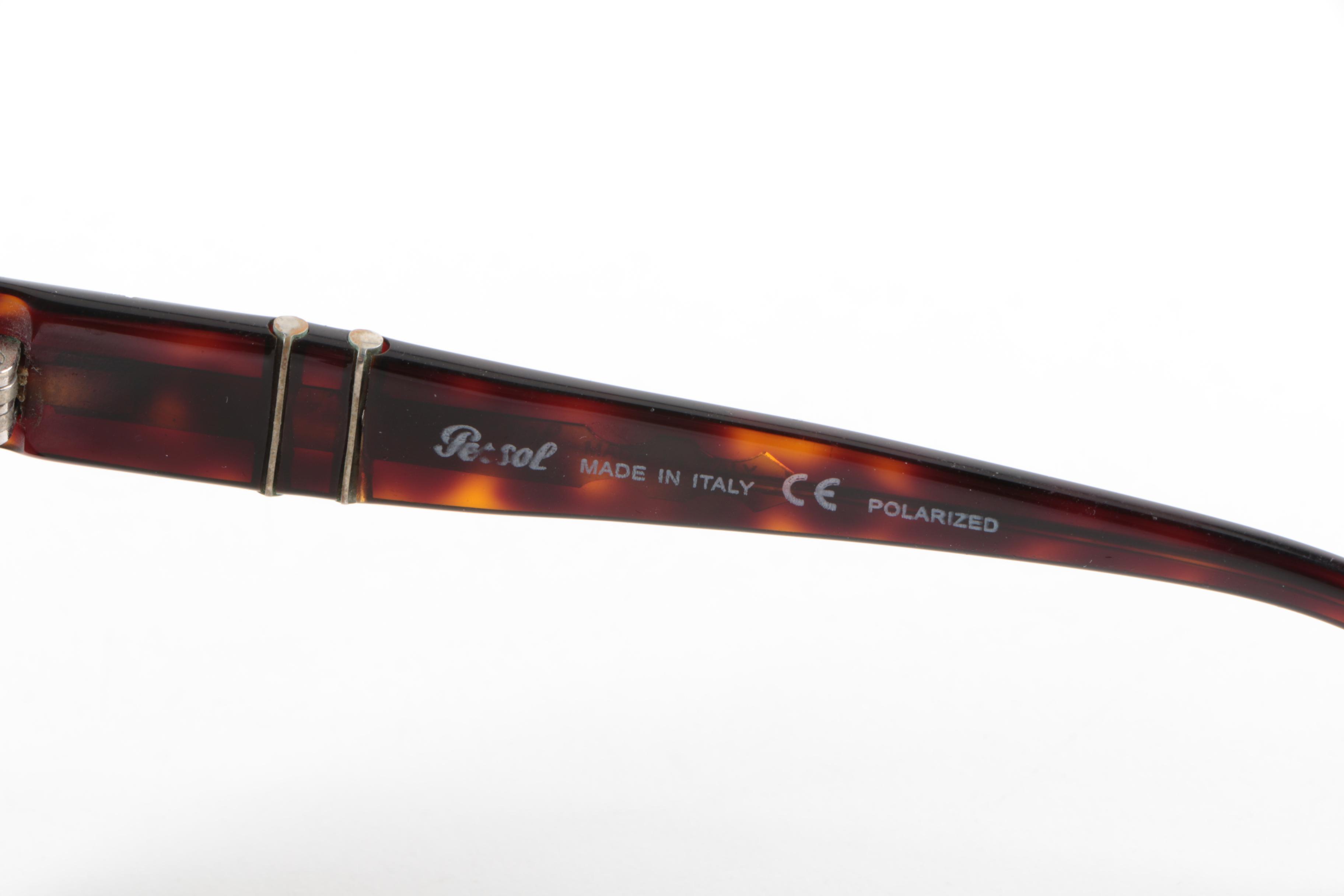 Persol Polarized Horn-Rimmed Style Sunglasses