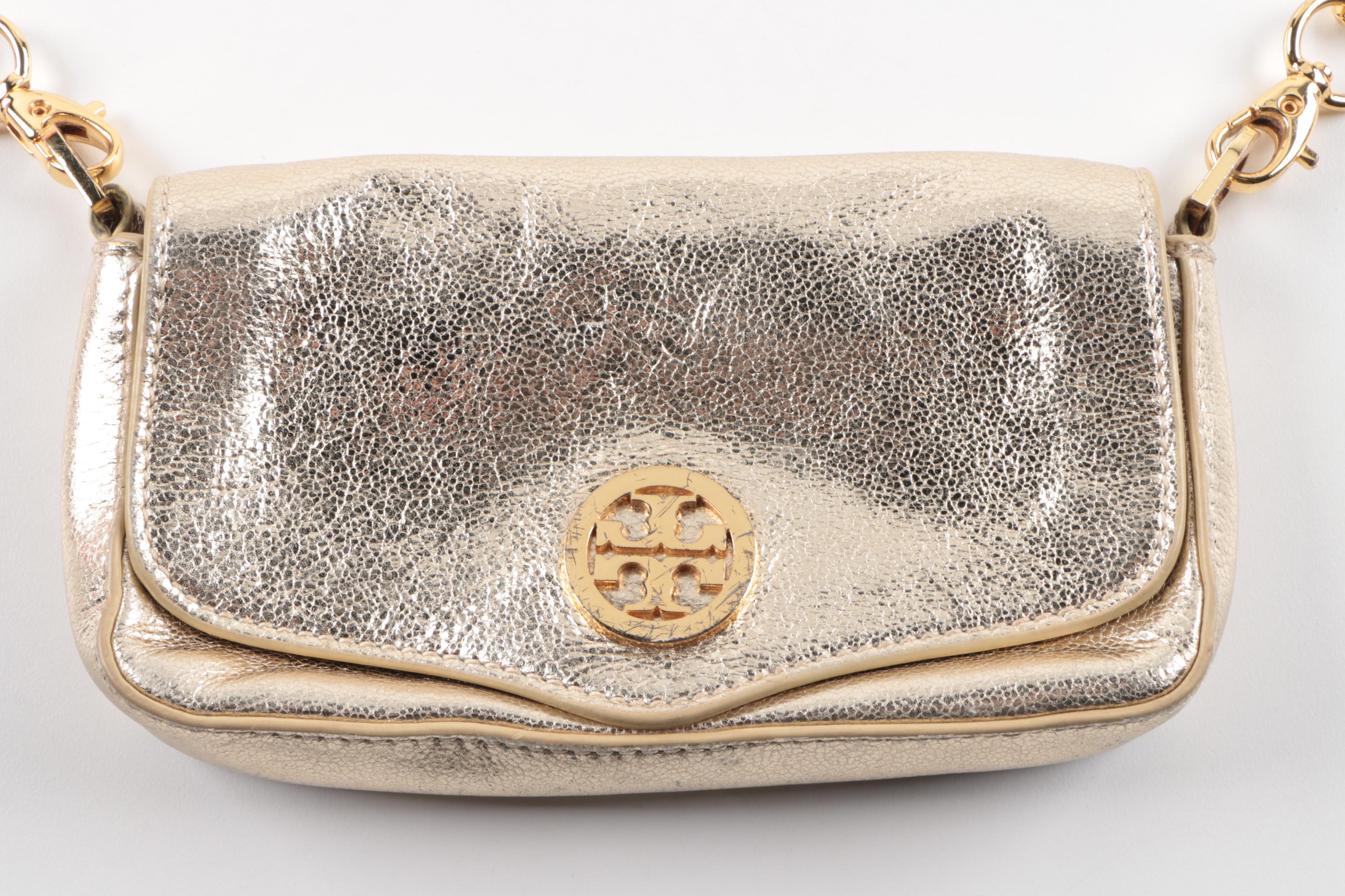 Tory Burch Metallic Leather Crossbody Bag