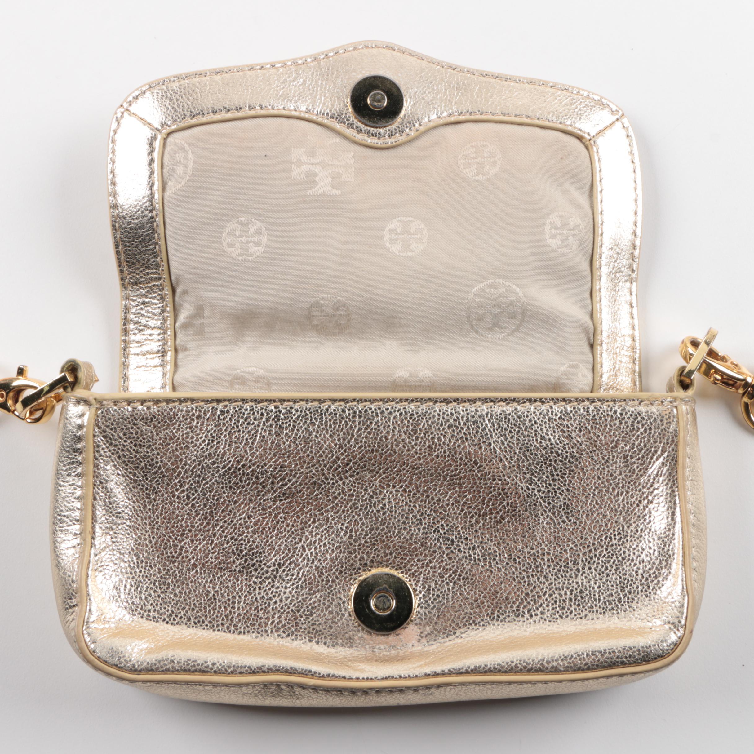 Tory Burch Metallic Leather Crossbody Bag
