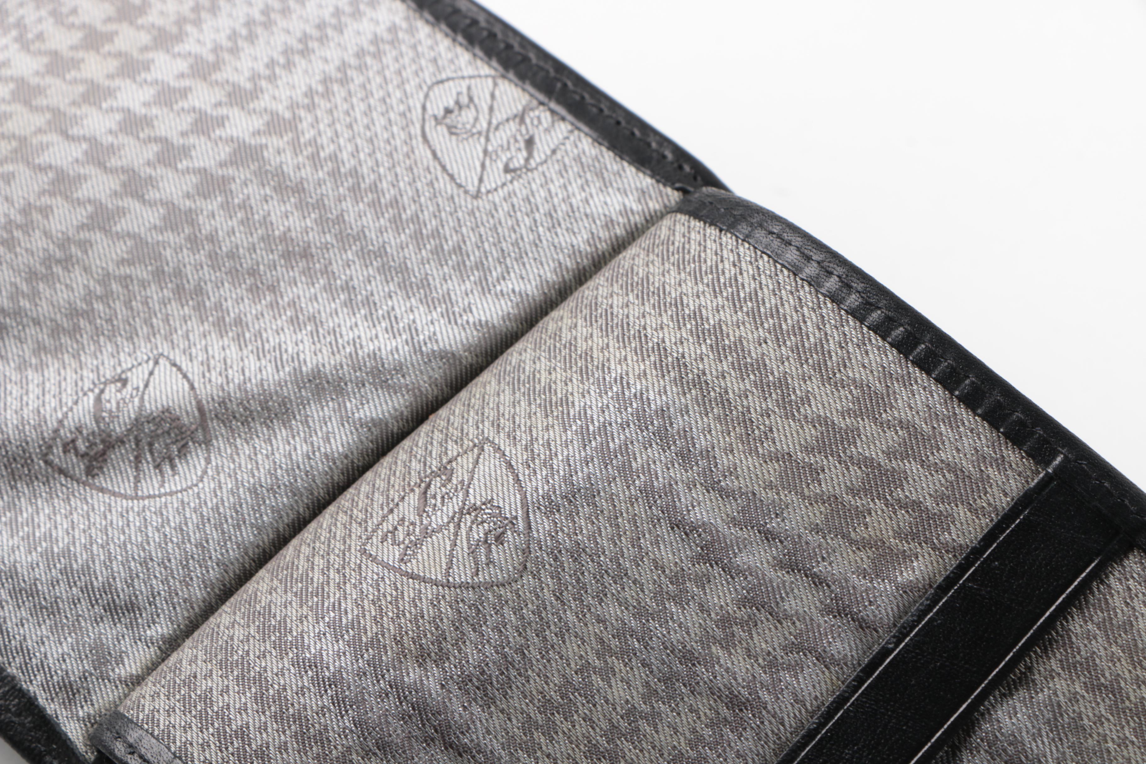 Men's Tonino Lamborghini Black Embossed Leather Wallets and Billfolds