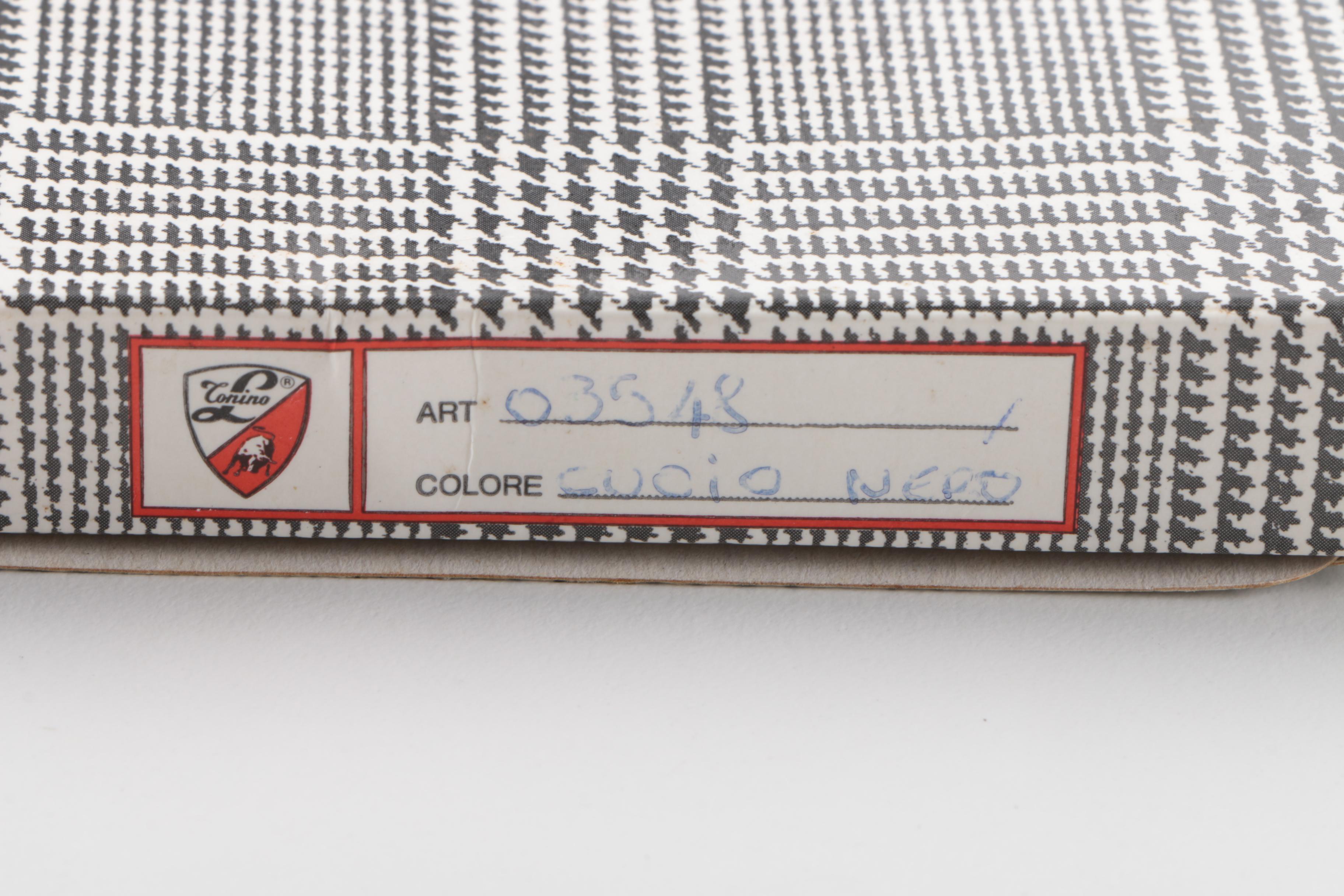 Men's Tonino Lamborghini Black Embossed Leather Wallets and Billfolds