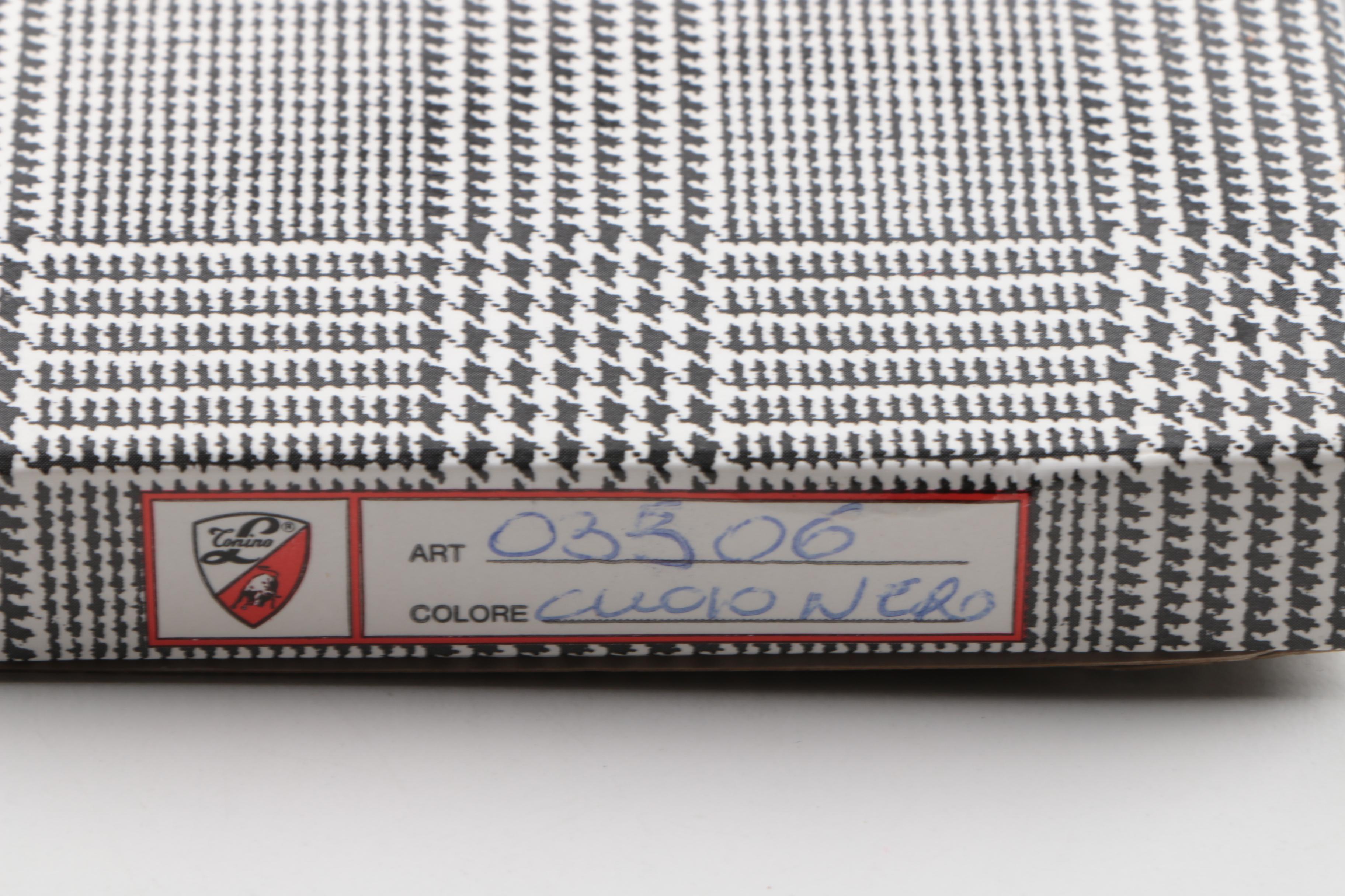 Men's Tonino Lamborghini Black Embossed Leather Wallets and Billfolds