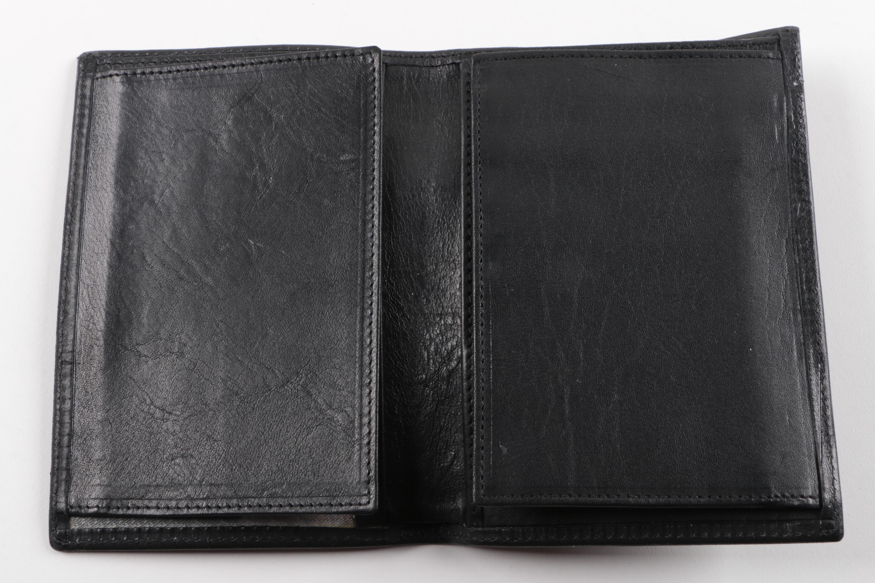 Men's Tonino Lamborghini Black Embossed Leather Wallets and Billfolds
